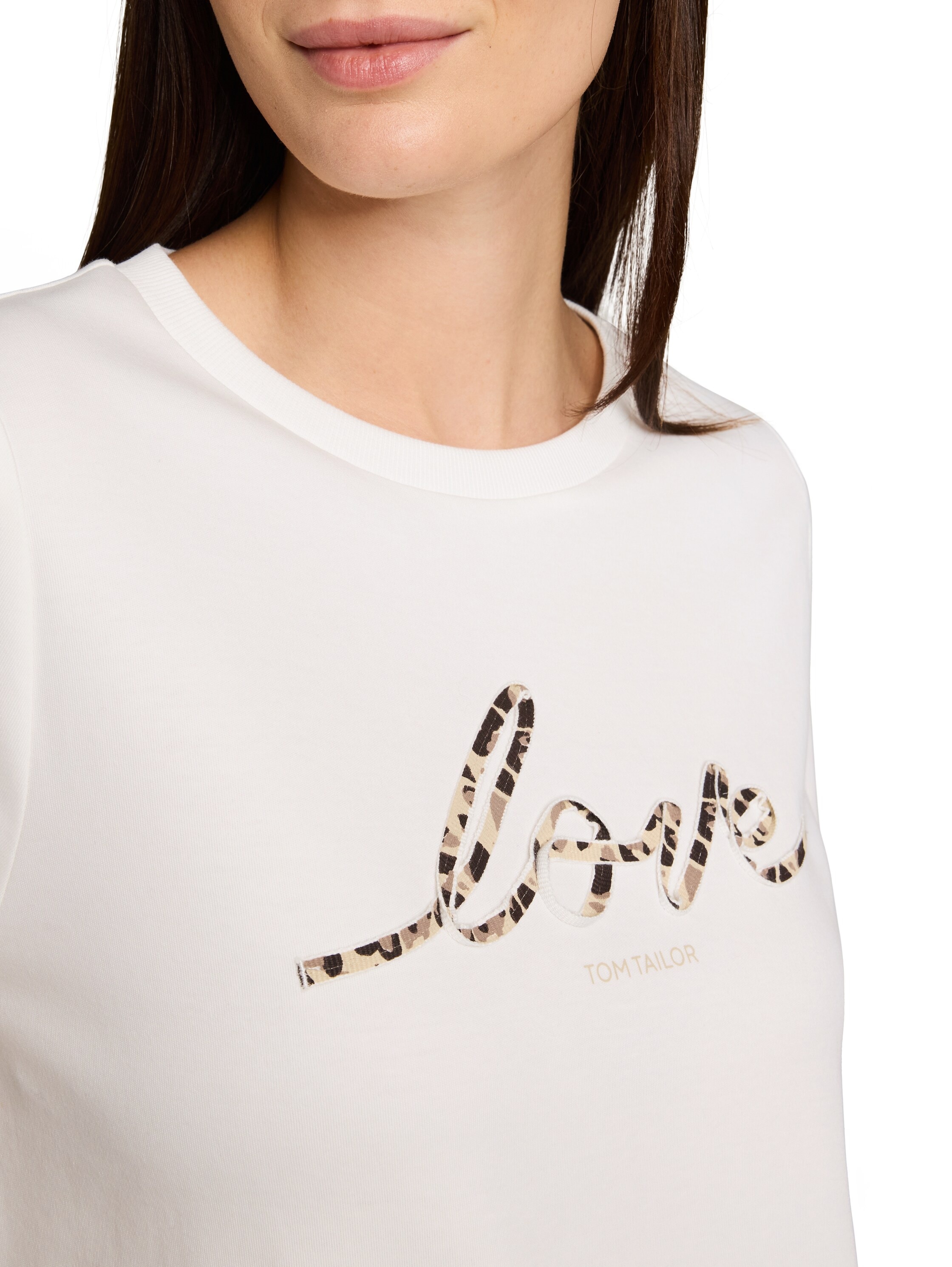 TOM TAILOR Kurzarmshirt Sommershirt mit Prints und Rundhals
