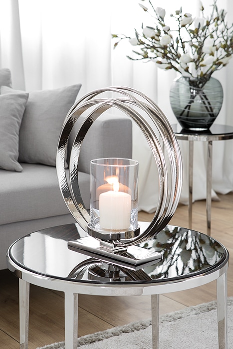 Fink Kerzenhalter »COLETTE«, aus Aluminium und Glas, Stumpenkerzenhalter, Höhe  ca. 44 cm bestellen online bei OTTO | Kerzenständer