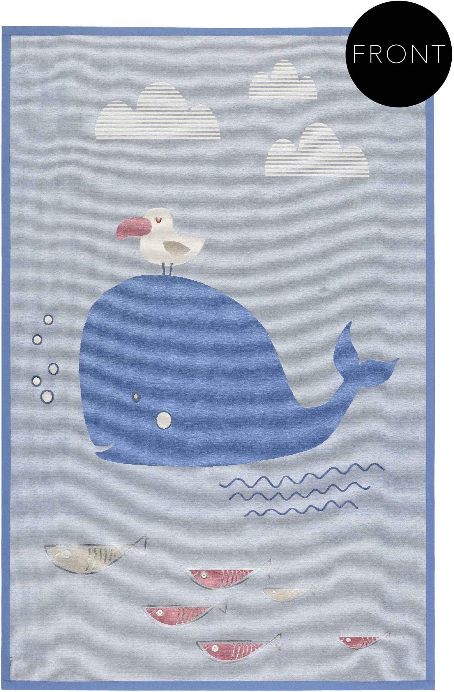 Esprit Kinderteppich »Whale Buddy ESP-005«, rechteckig, 10 mm Höhe, Wendeteppich, Tiermotiv oder Sternenhimmel, Kinderzimmer