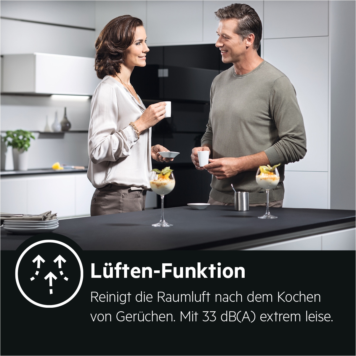 AEG Wandhaube »DVE5961HB« Hochleistungsmotor, Hob²Hood,LED-Beleuchtung, 3 Stufen + Intensivstufe