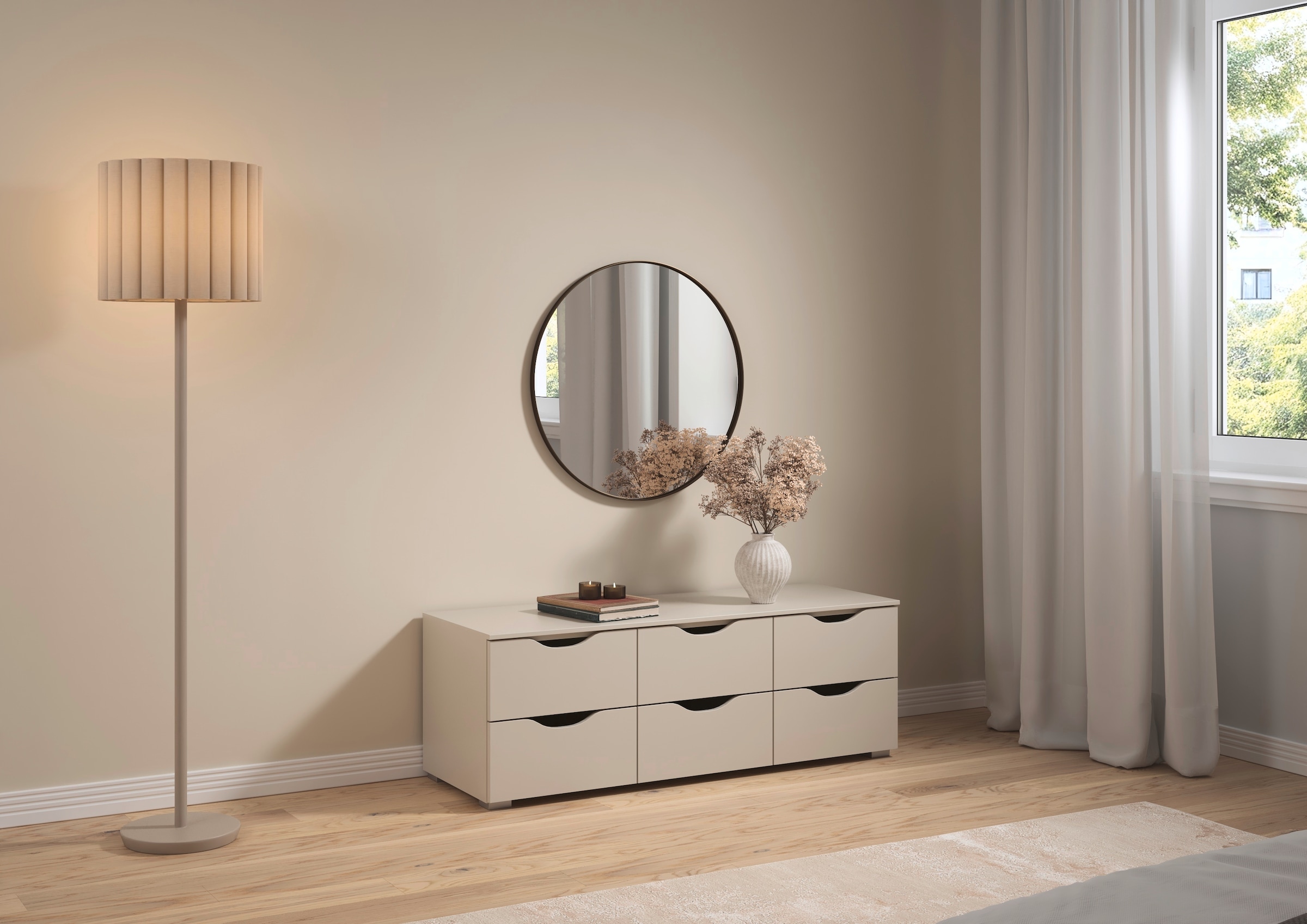 rauch TV-Board »Lowboard TV-Schrank TV-Schrank Landhausstil MARLENE«, (Breite 120 cm), mit 6 geräumigen Schubladen und Soft-Close-Funktion MADE IN GERMANY