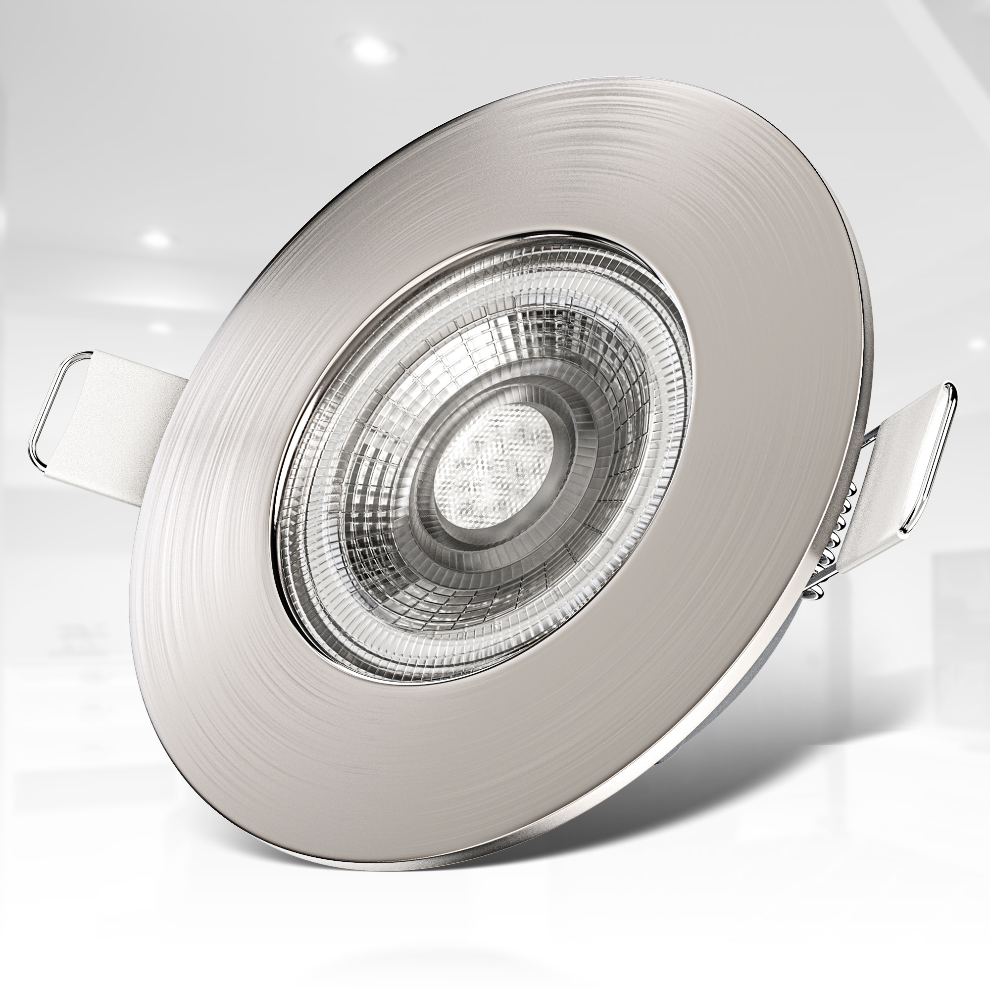 Deckenspots LED OTTO flammig-flammig, Bad bestellen IP44 LED Lampe Einbauleuchte, Spots ultraflach Einbaustrahler bei 3 online B.K.Licht