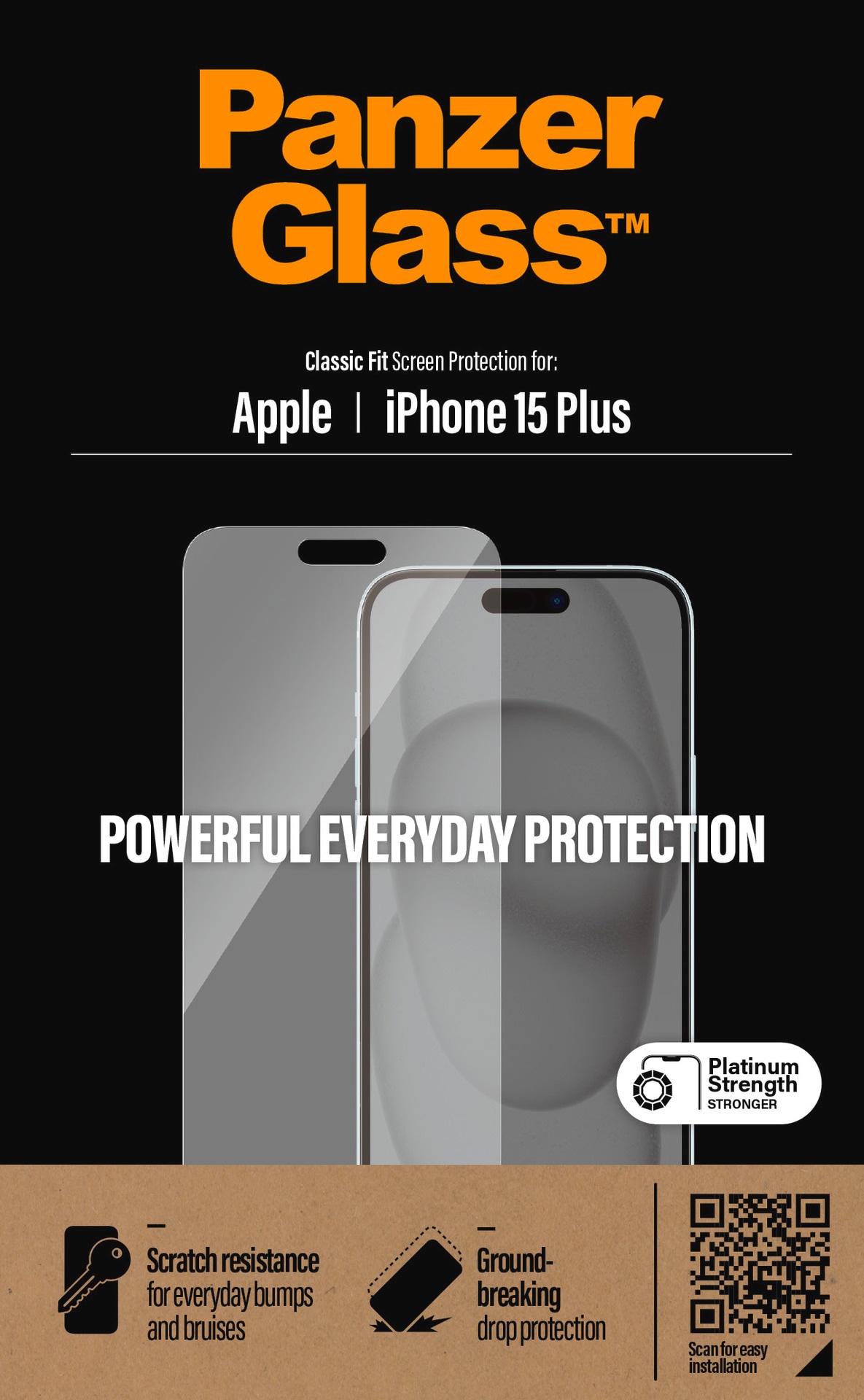 PanzerGlass Displayschutzglas »Screen Protector Glass«, für iPhone 15 Plus