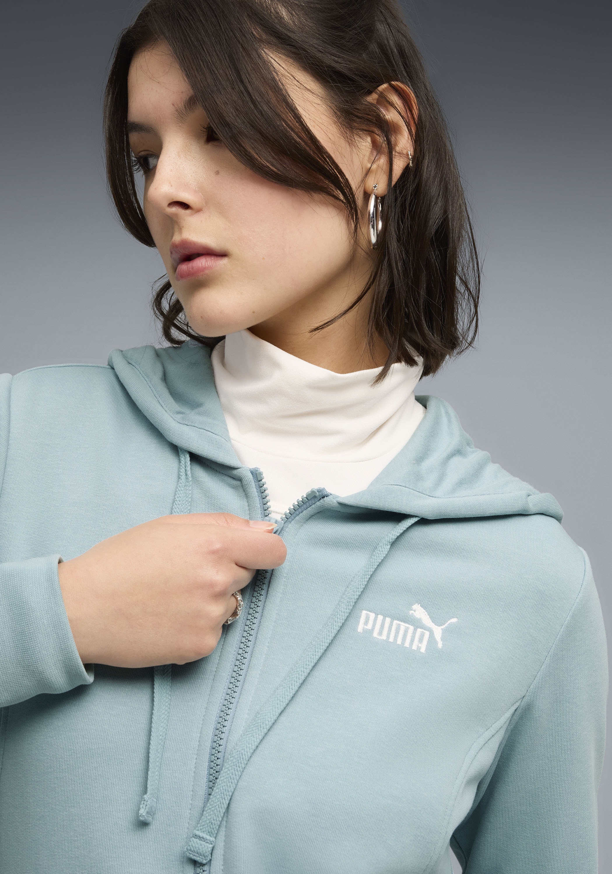 PUMA Trainingsanzug »HOODED SWEAT SUIT TR CL« 2 tlg. mit Kapuze, Regular Fit, aus Baumwollmischung