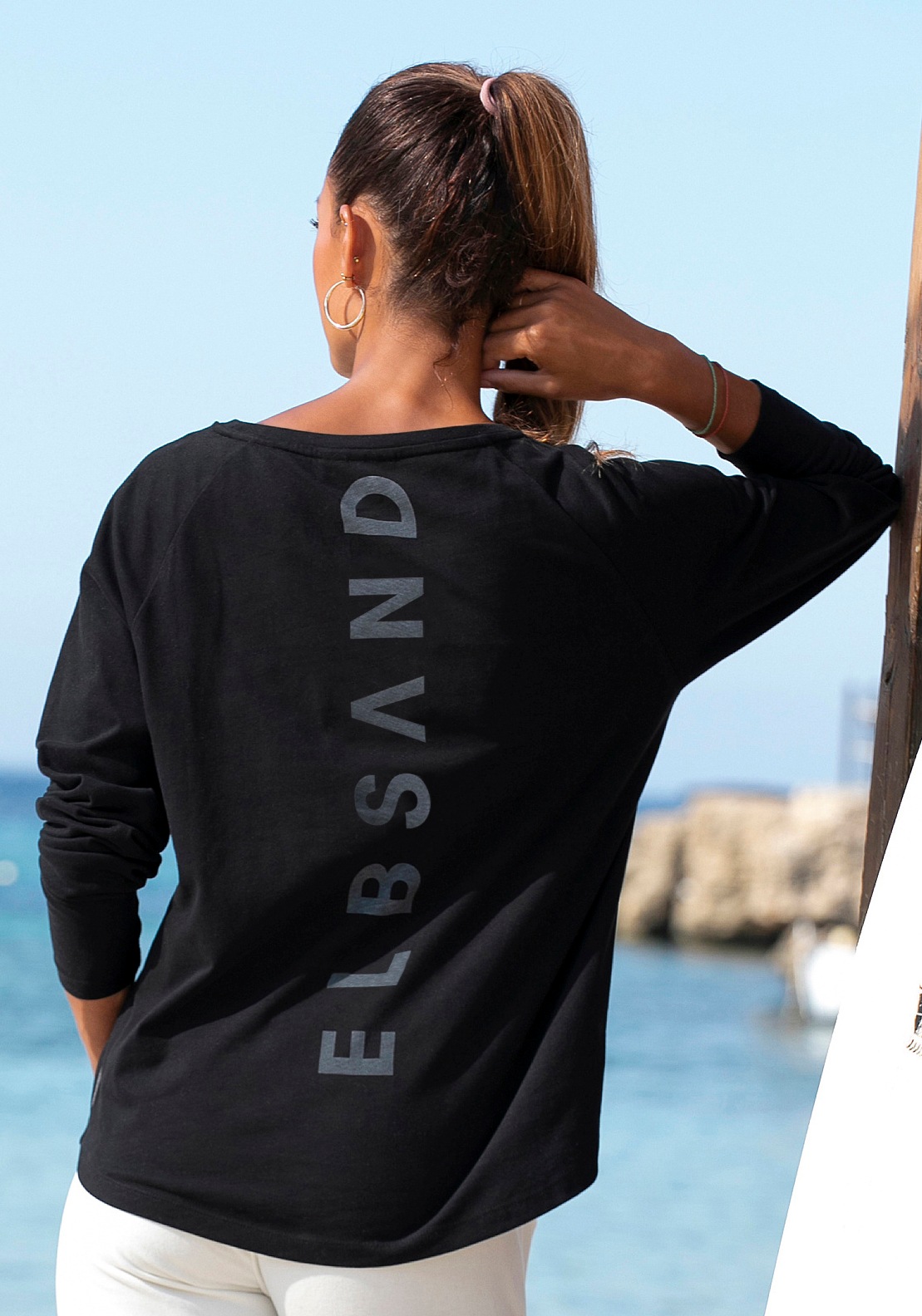 Elbsand Longsleeve »Tinnia«, mit Logodruck hinten