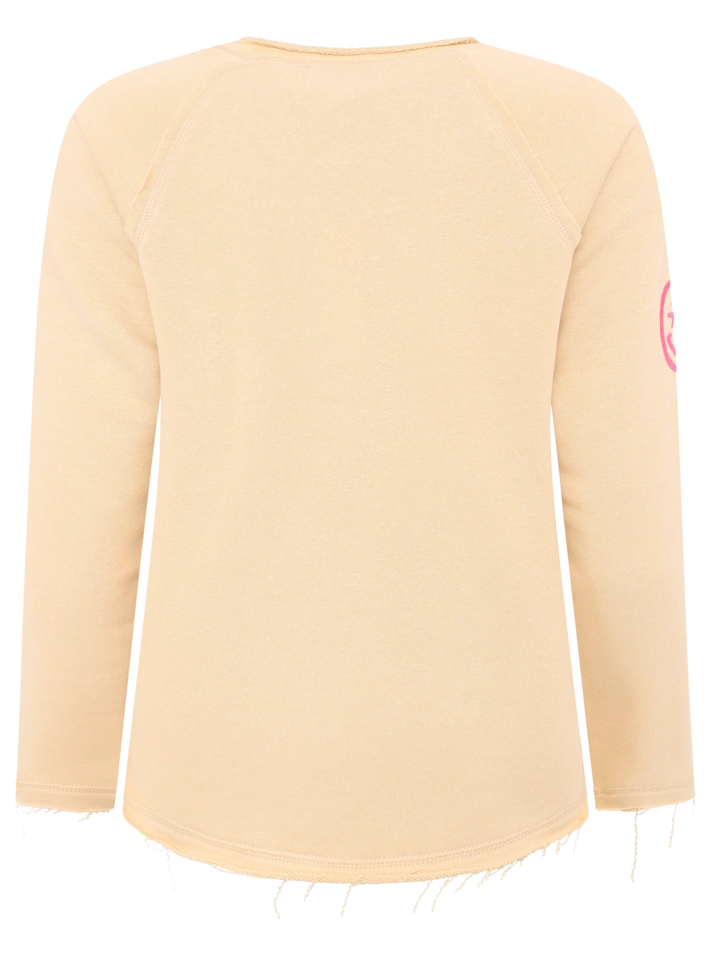 Zwillingsherz Sweater »"Love Luck Happy"«, mit Used-Look Kanten und fröhlicher Stickerei