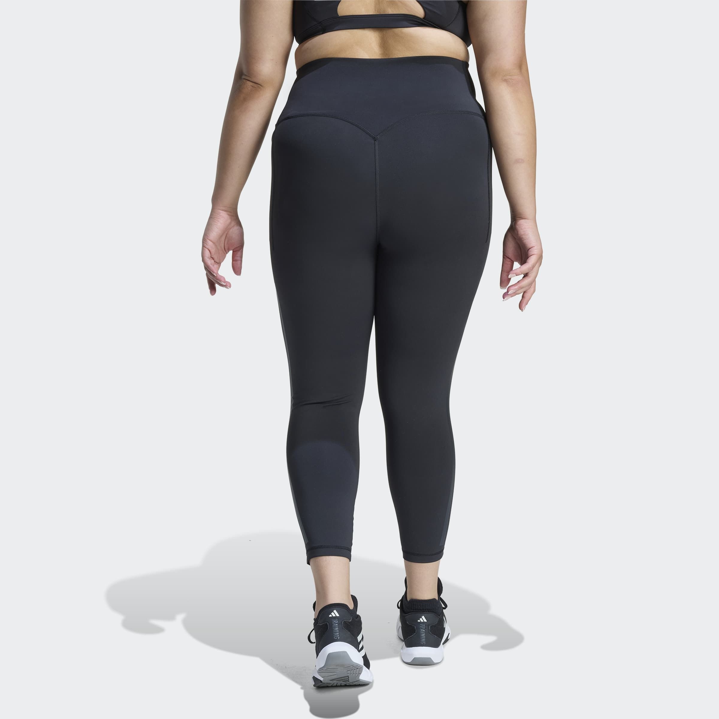 adidas Performance Trainingstights »OPTIME WORKOUT 3-STREIFEN 7/8 LEGGINGS – GROSSE GRÖSSEN«