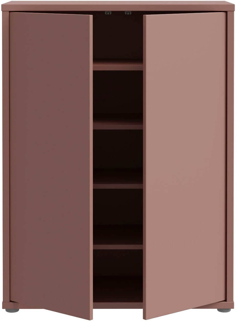 FORTE Schuhschrank »Alice Springs«, (B/H/T 74,5/99,1/34,9 cm), Stauraumschrank, Mehrzweckschrank, grifflose Front, Push to open