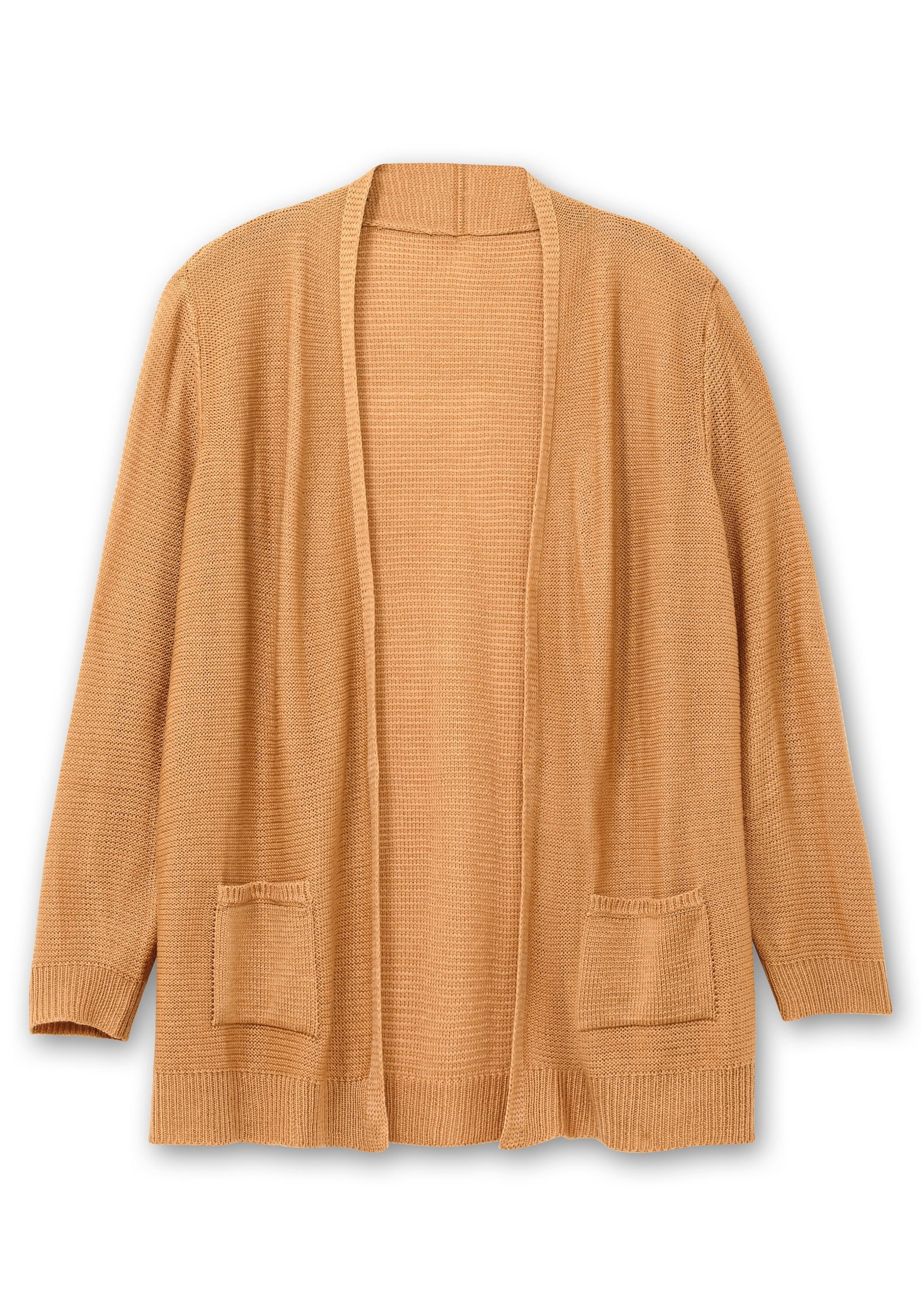 Sheego Strickjacke »Verschlusslose Strickjacke im Linksstrickmuster«