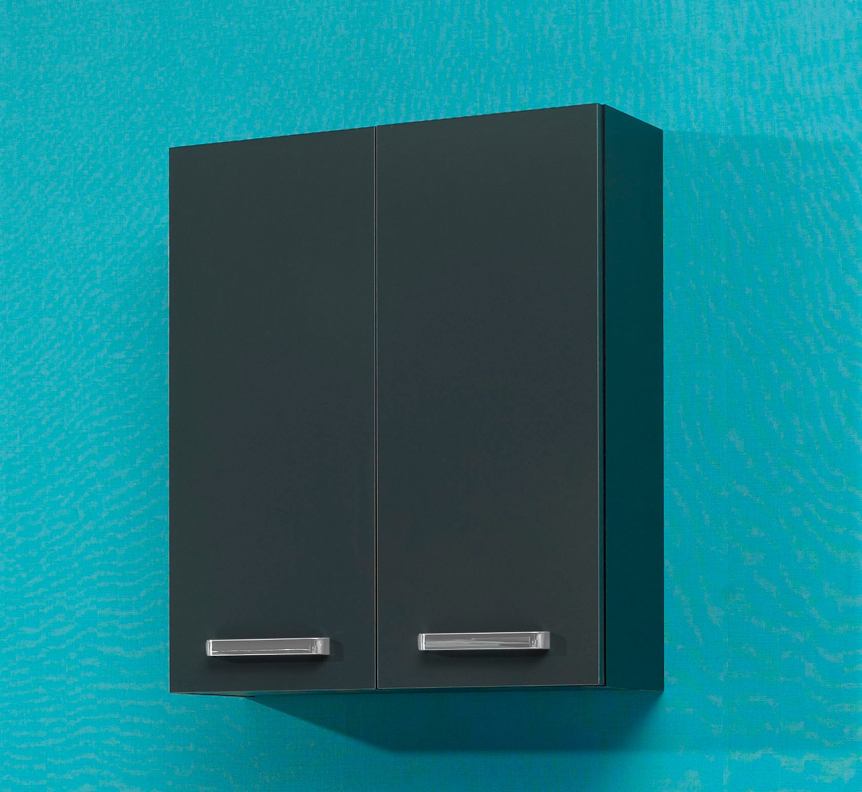 Saphir Hängeschrank »Quickset Wand-Badschrank 60 cm breit mit 2 Türen und 2 Einlegeböden«, Badezimmer-Hängeschrank inkl. Türdämpfer, Griffe in Chrom Glanz