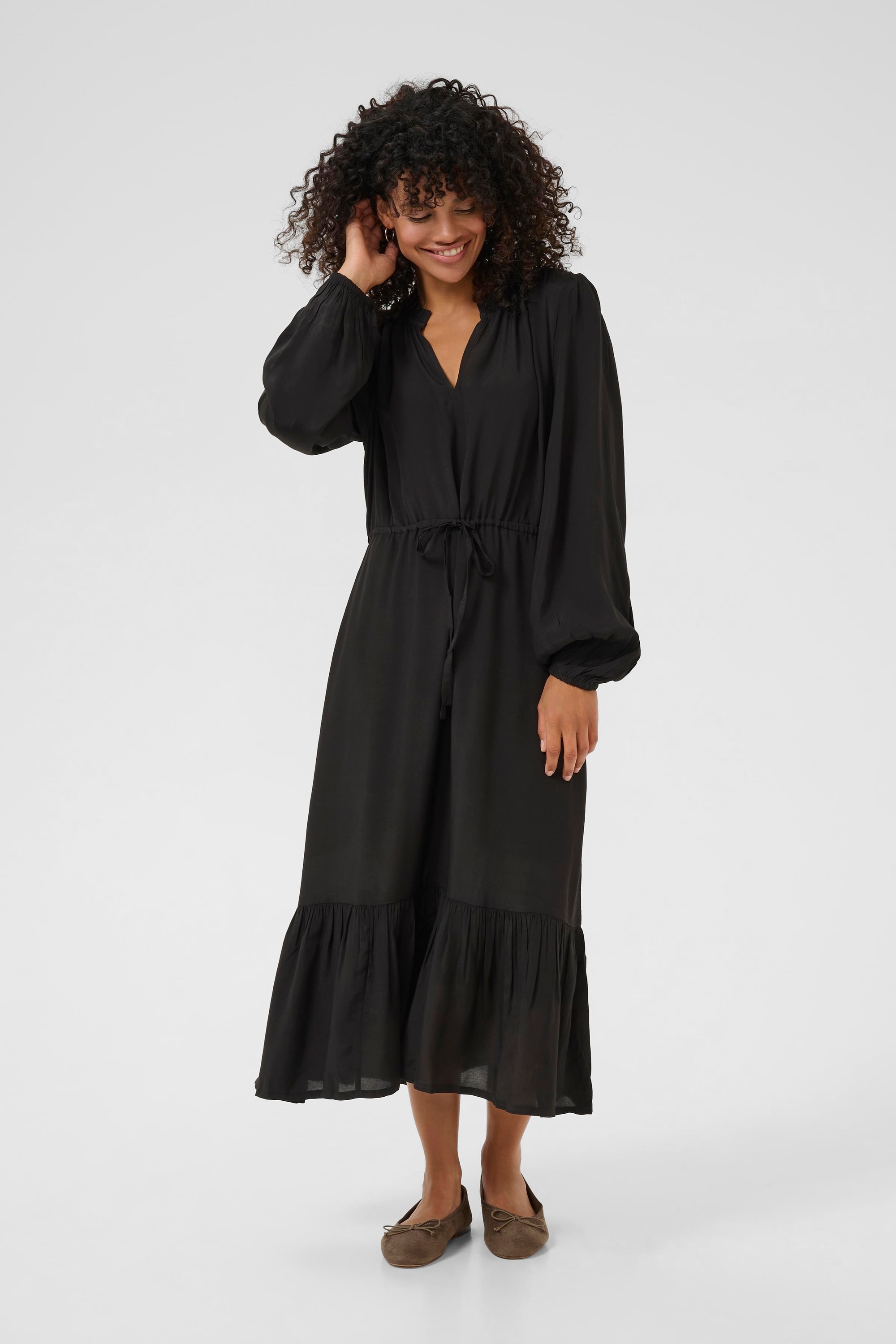 KAFFE Midikleid »Kleid KAeverly«