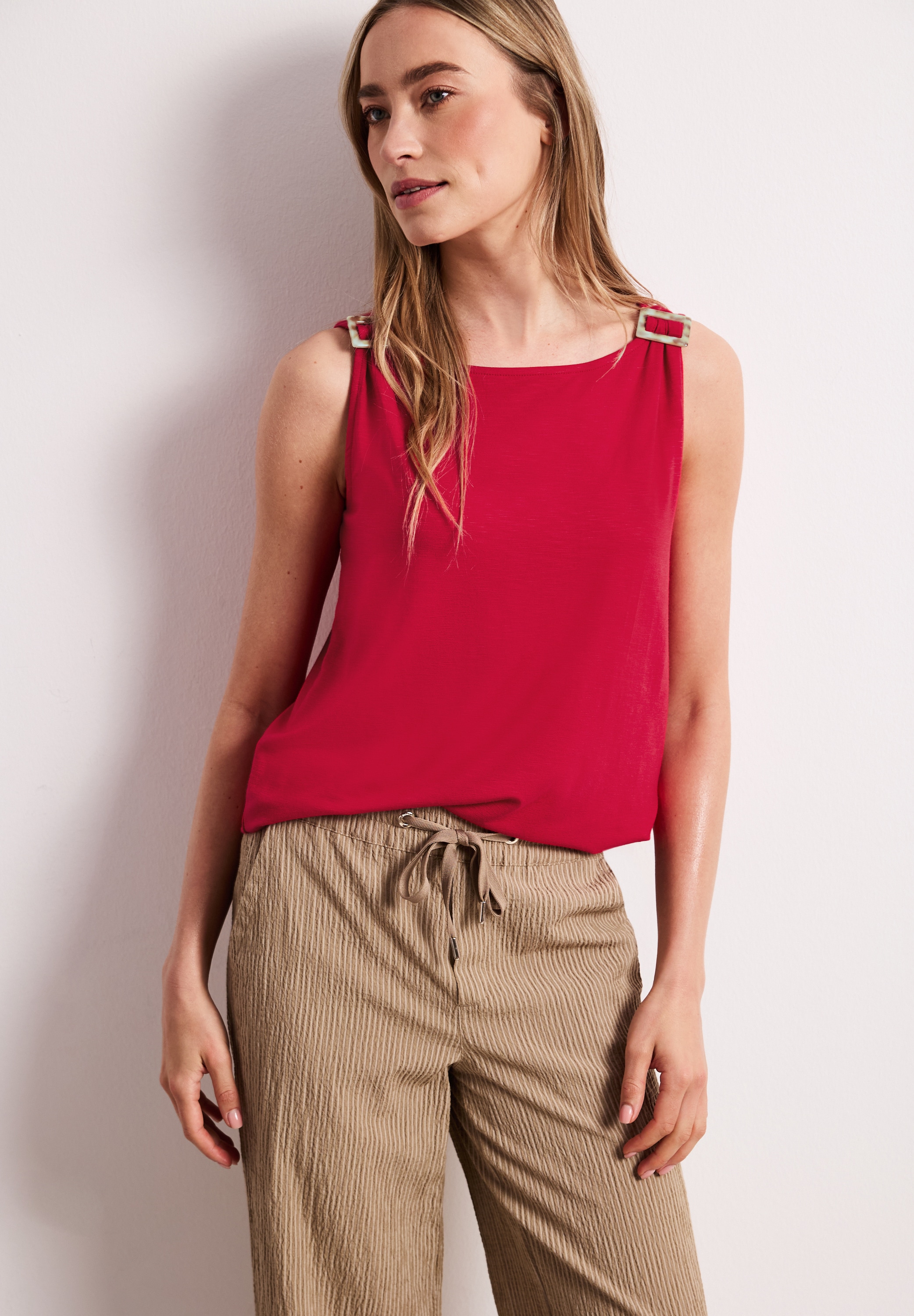 STREET ONE Shirttop mit Schnallen Detail