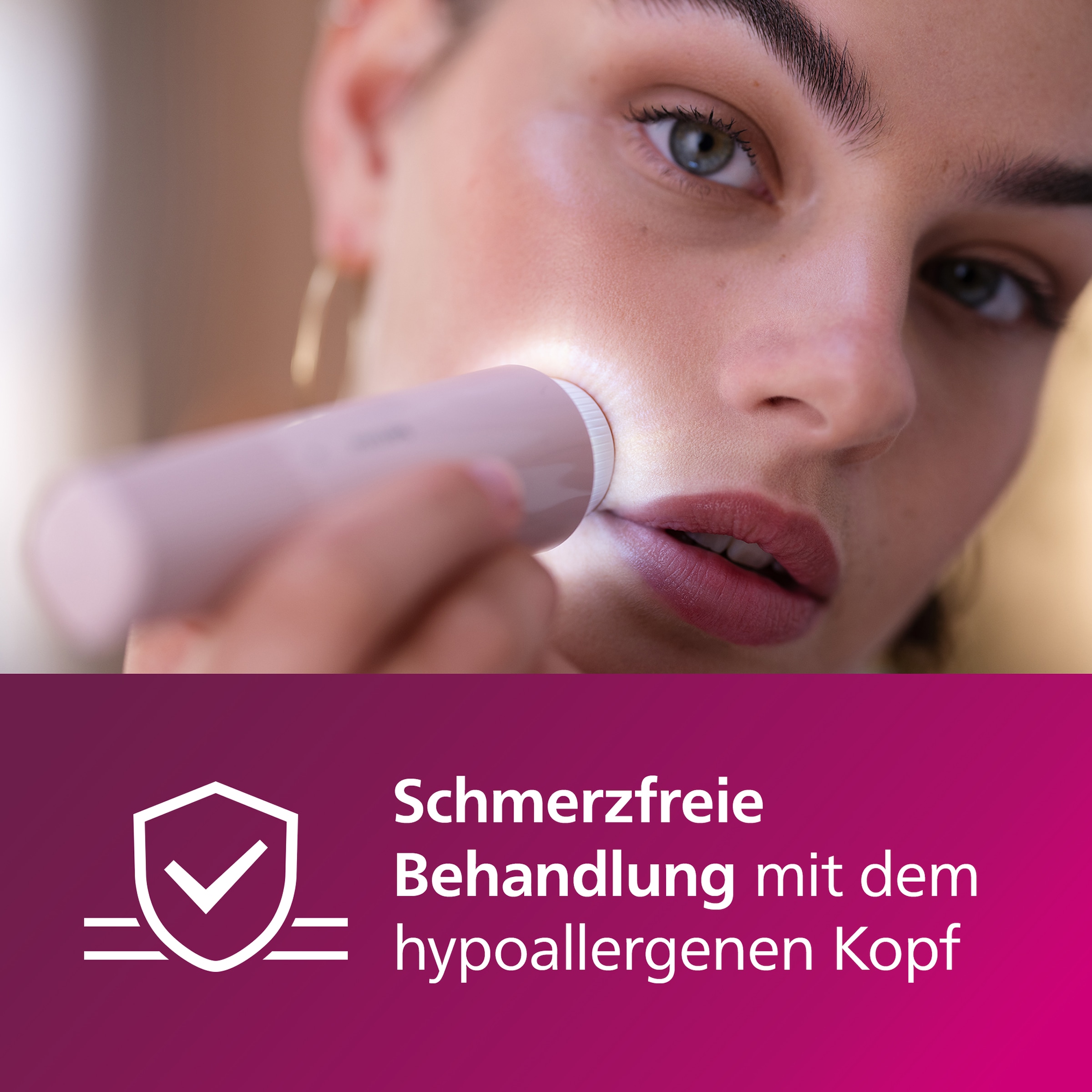 Philips Gesichtsepilierer »Series 5000 BRR454/00«, mit Spiegel und LED-Licht, inkl. Reinigungsbürste