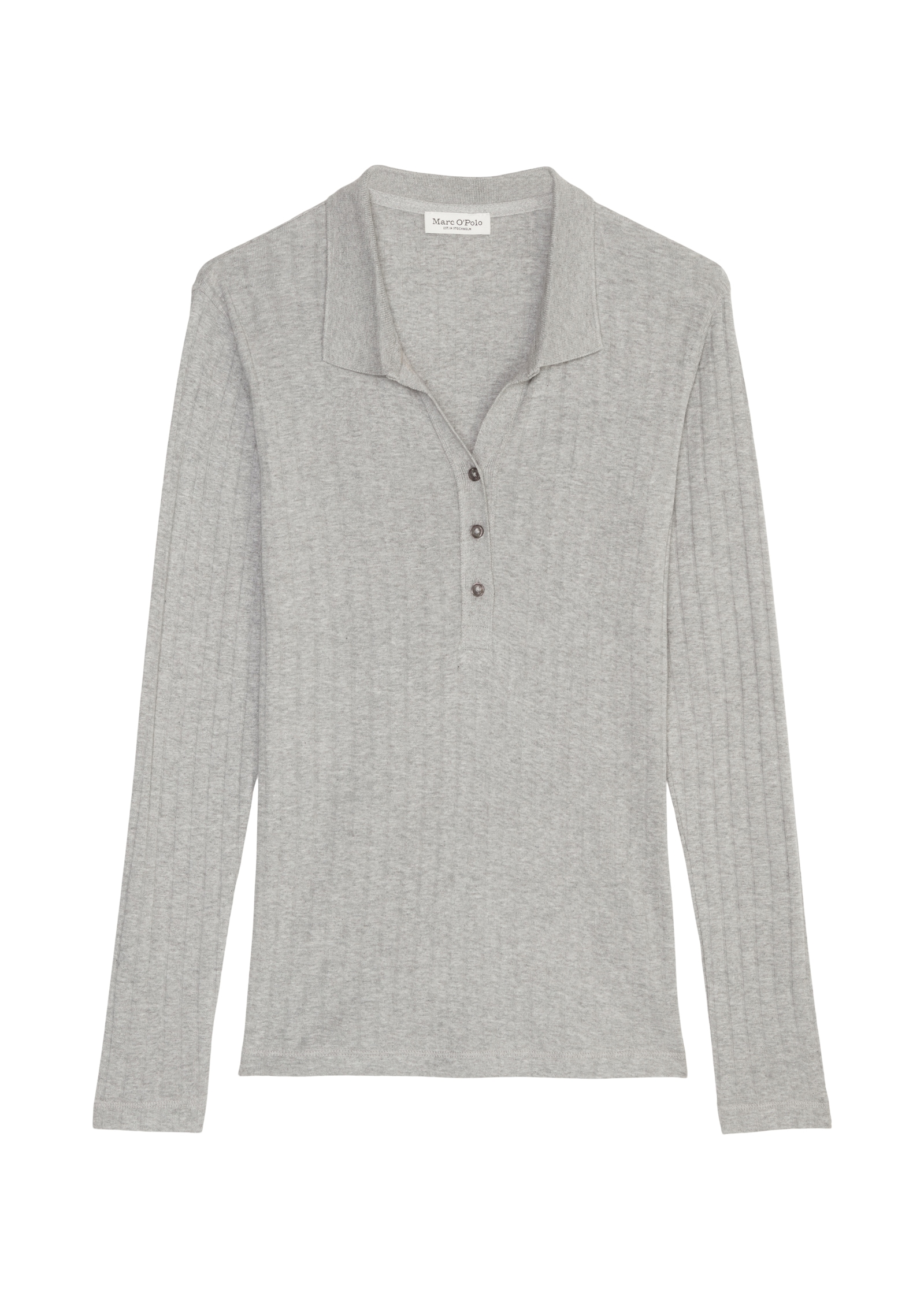 Marc O'Polo Henleyshirt, moderne Rippenstruktur