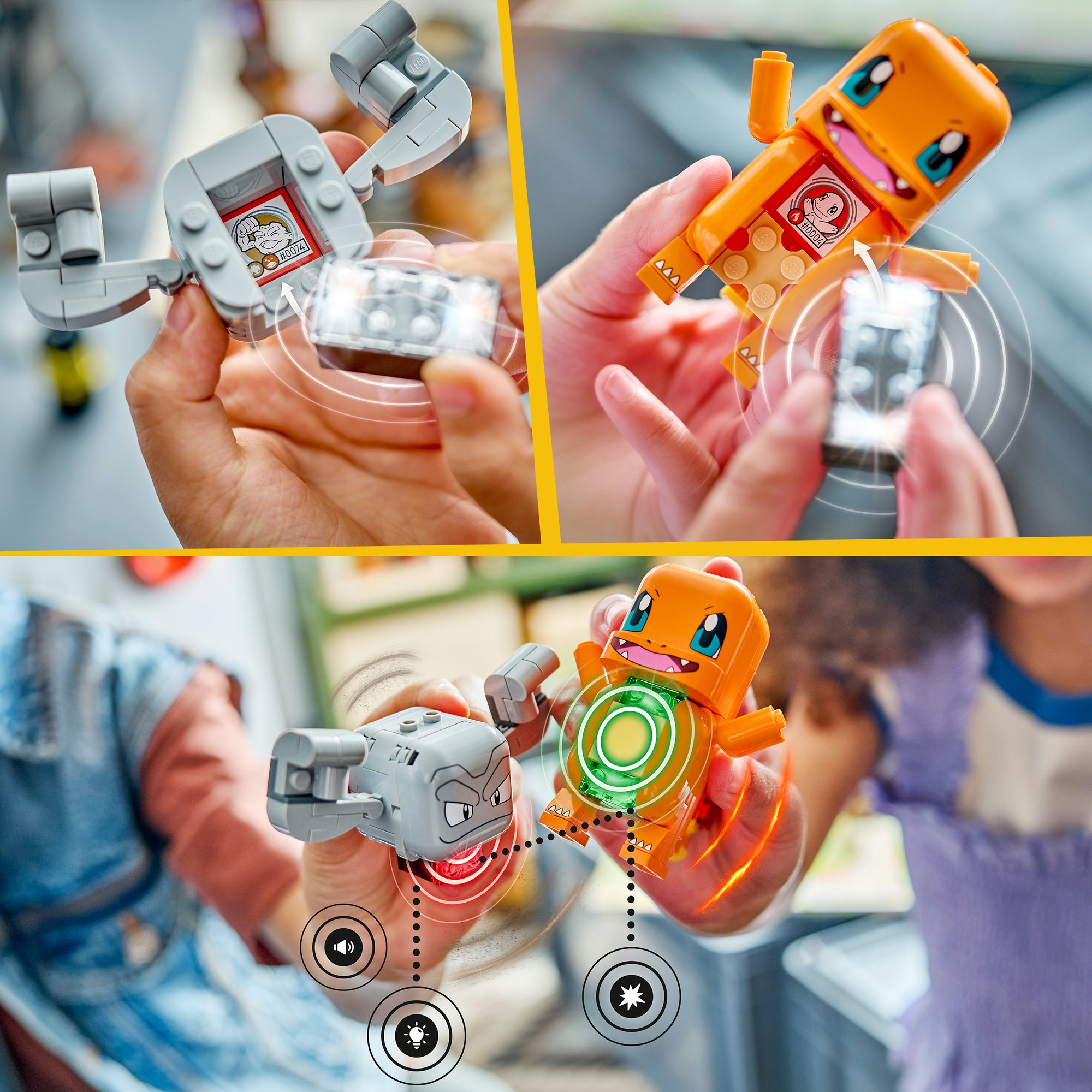 LEGO® Konstruktionsspielsteine »SMART Play™ Glumandas und Kleinsteins Höhlenduell (72157)« LEGO Pokémon; Mit SMART Brick kombatibel (nicht enthalten)