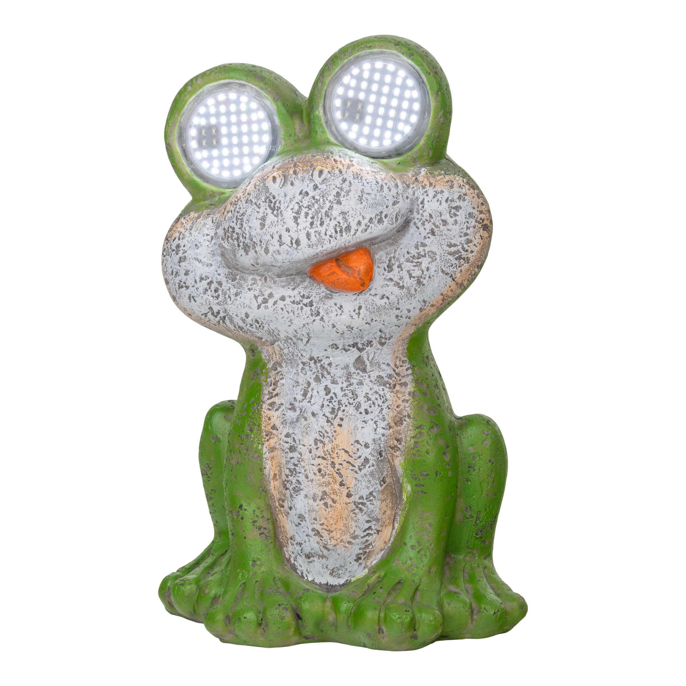 näve LED Solarleuchte »Froggel« LED-Modul 1 Stk. Warmweiß Froschfigur, animierte LED Augen mit Bewegungseffekt, H: 19cm, grün