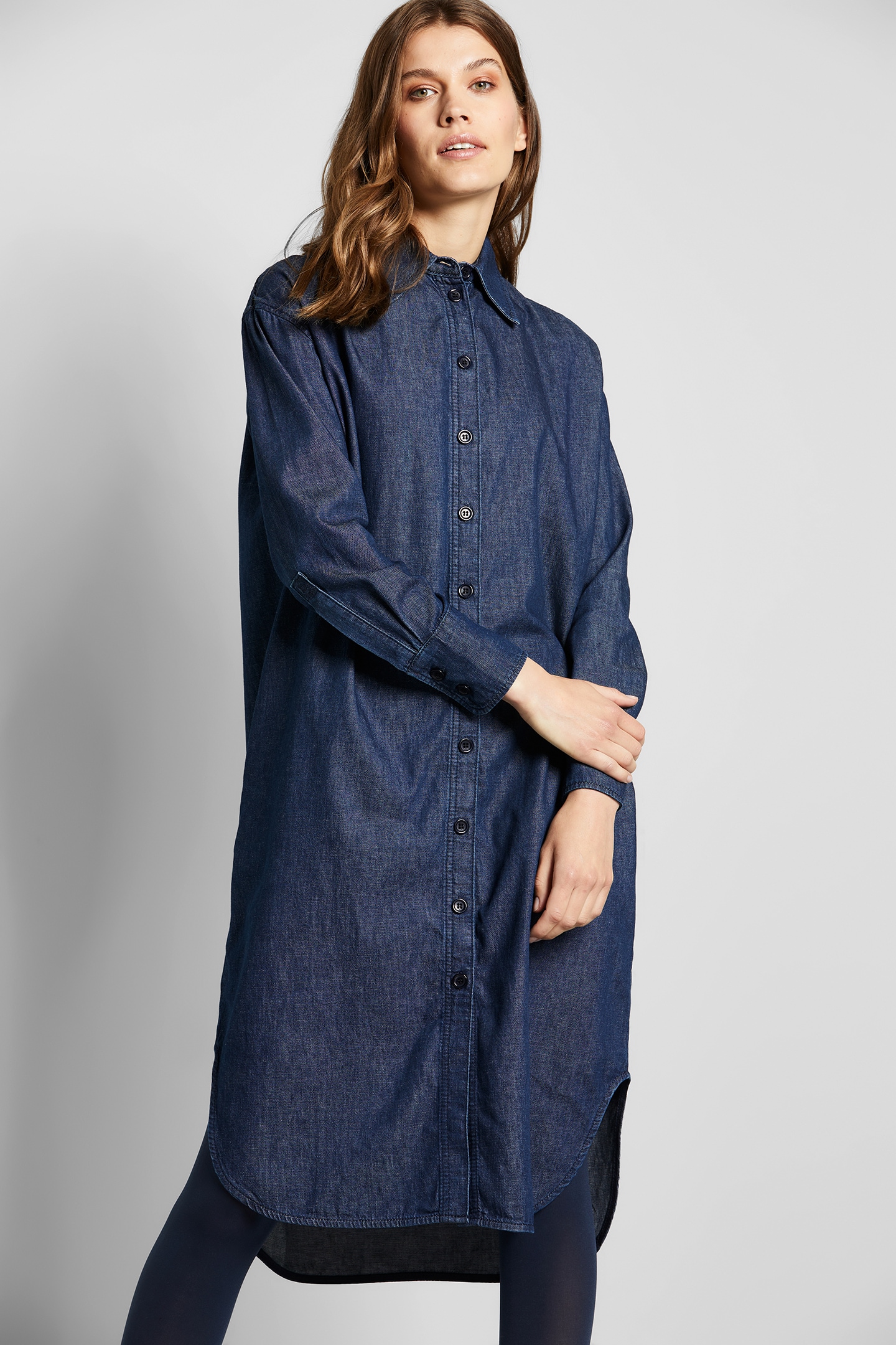bugatti Blusenkleid, mit abgerundetem bei online kaufen OTTO Saum