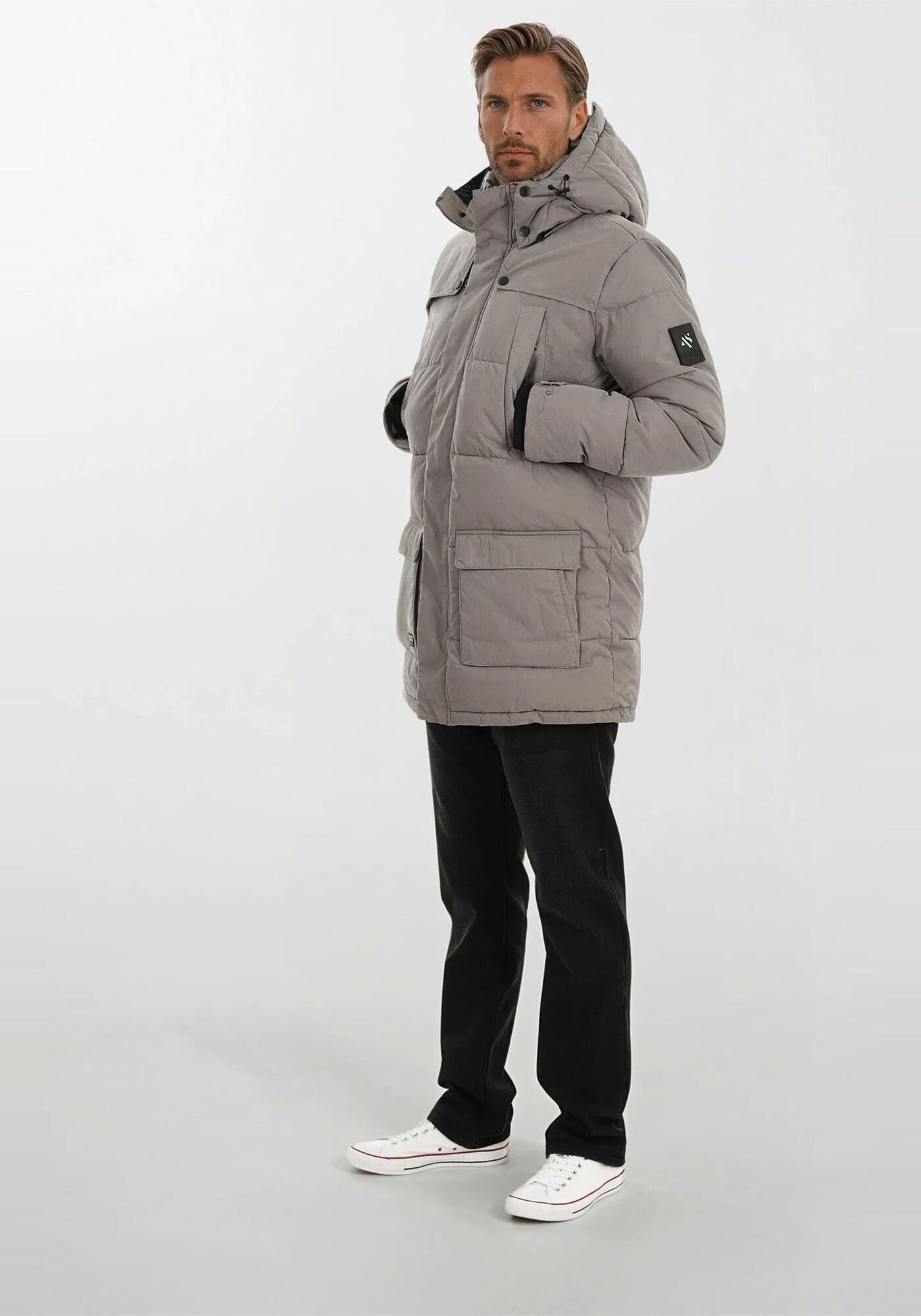 Alessandro Salvarini Winterjacke »A. Salvarini Herren Winterjacke lang mit Teddyfell gefüttert AS458«