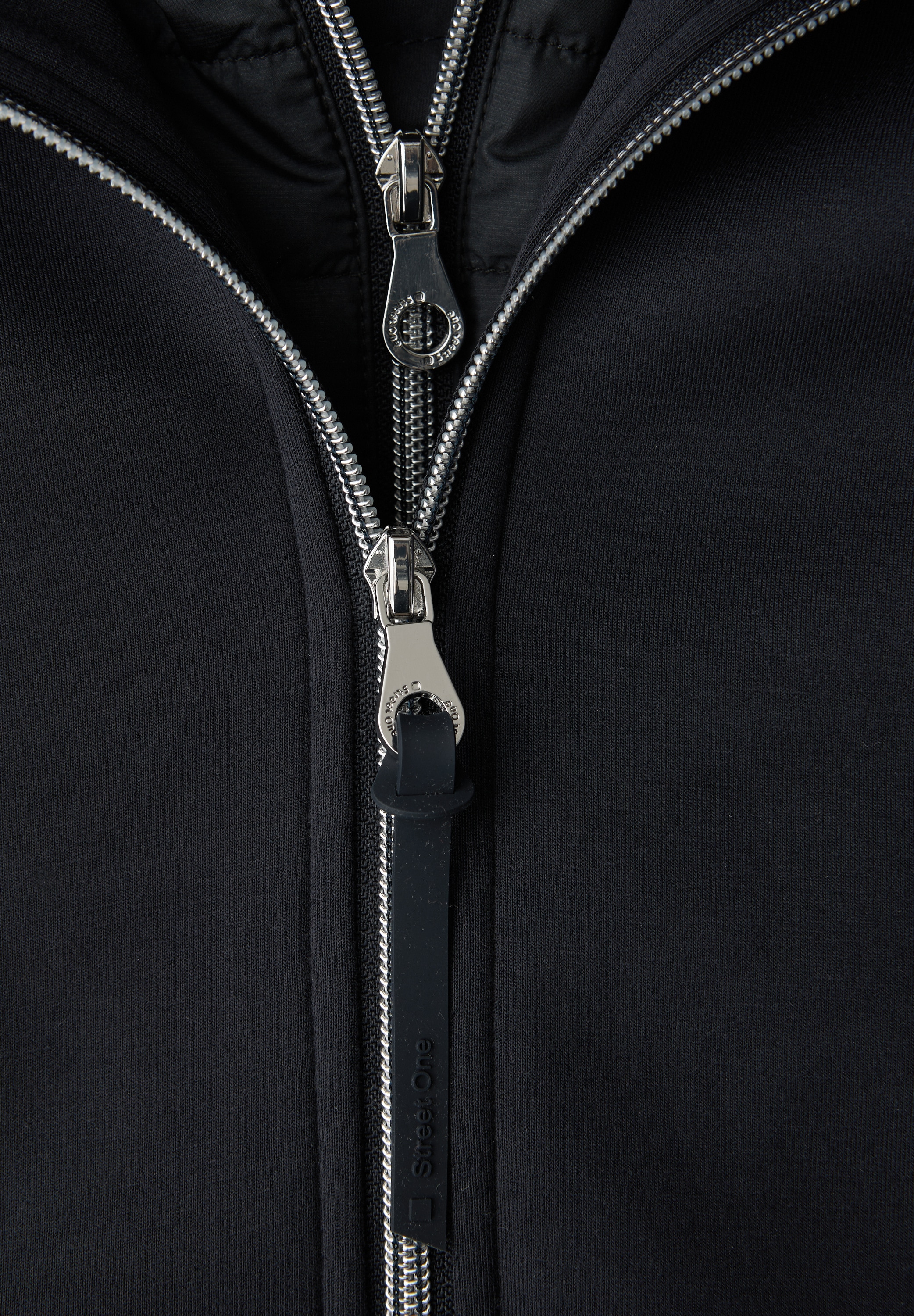 STREET ONE Langjacke mit Kapuze im Doppel-Layer-Look und mit Kapuze