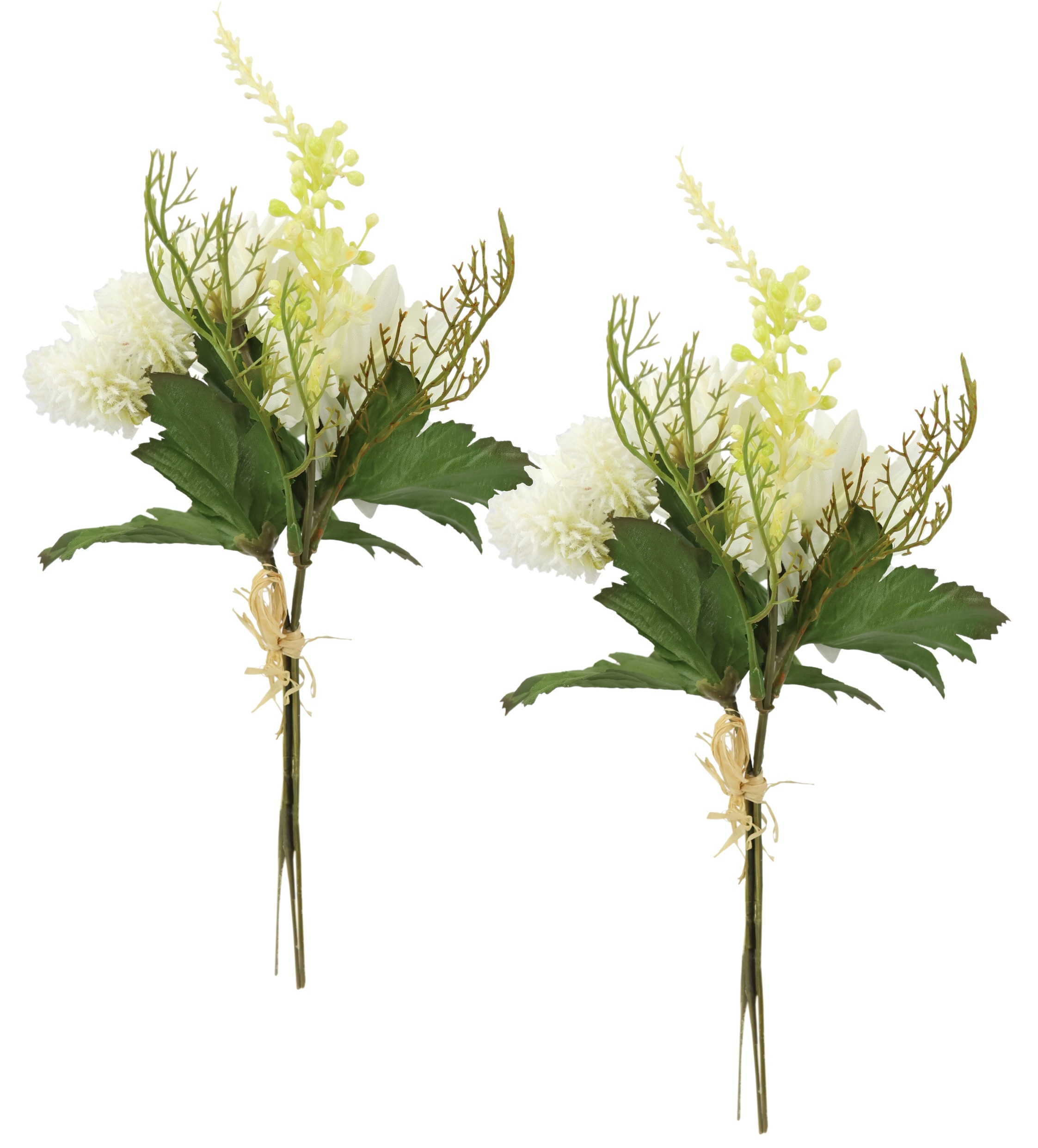 I.GE.A. Kunstblume »Chrysanthemen-Bund 2er Set«, 25cm Strauß künstlich Bouquet Seidenblume Blumenbouquet Blumenstrauß