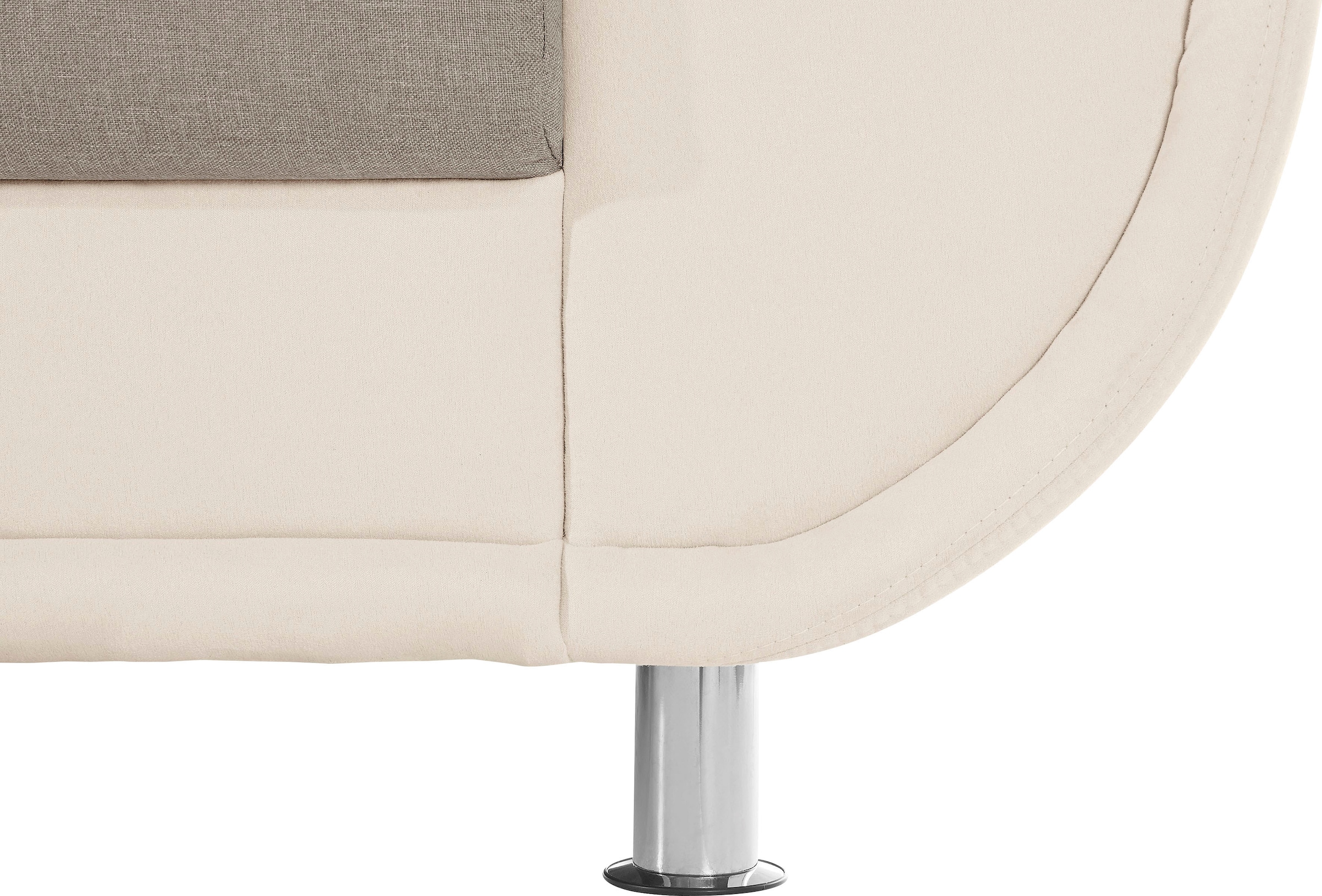 TRENDMANUFAKTUR Ecksofa »Rondo 3, zeitlos und modern, im Materialmix, L-Form« wahlweise Federkern für hohen Sitzkomfort, wahlweise Bettfunktion