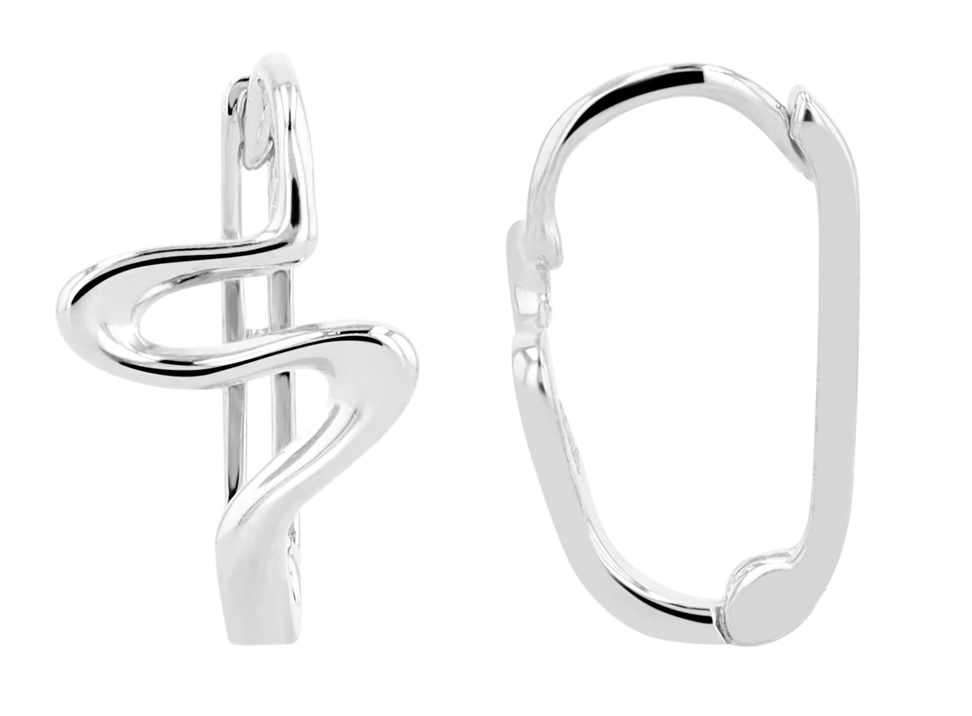 Adelia´s Paar Creolen »Damen Ohrringe ¿ Klappcreole aus 925 Silber«