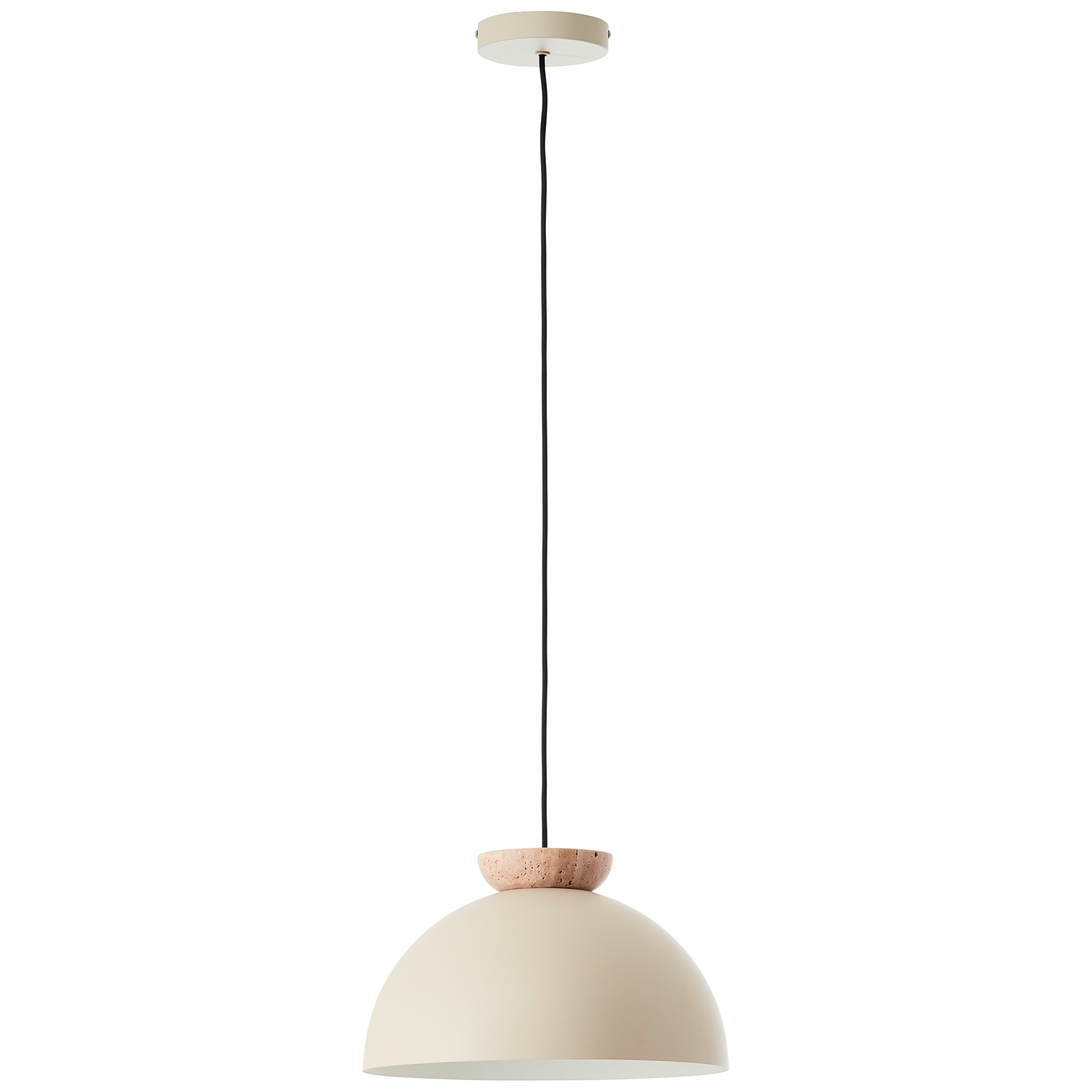 Brilliant Pendelleuchte »Nalam« E27 1 Stk. 173 x 35 cm, E27, kürzbar, Metall/Travertin, beige