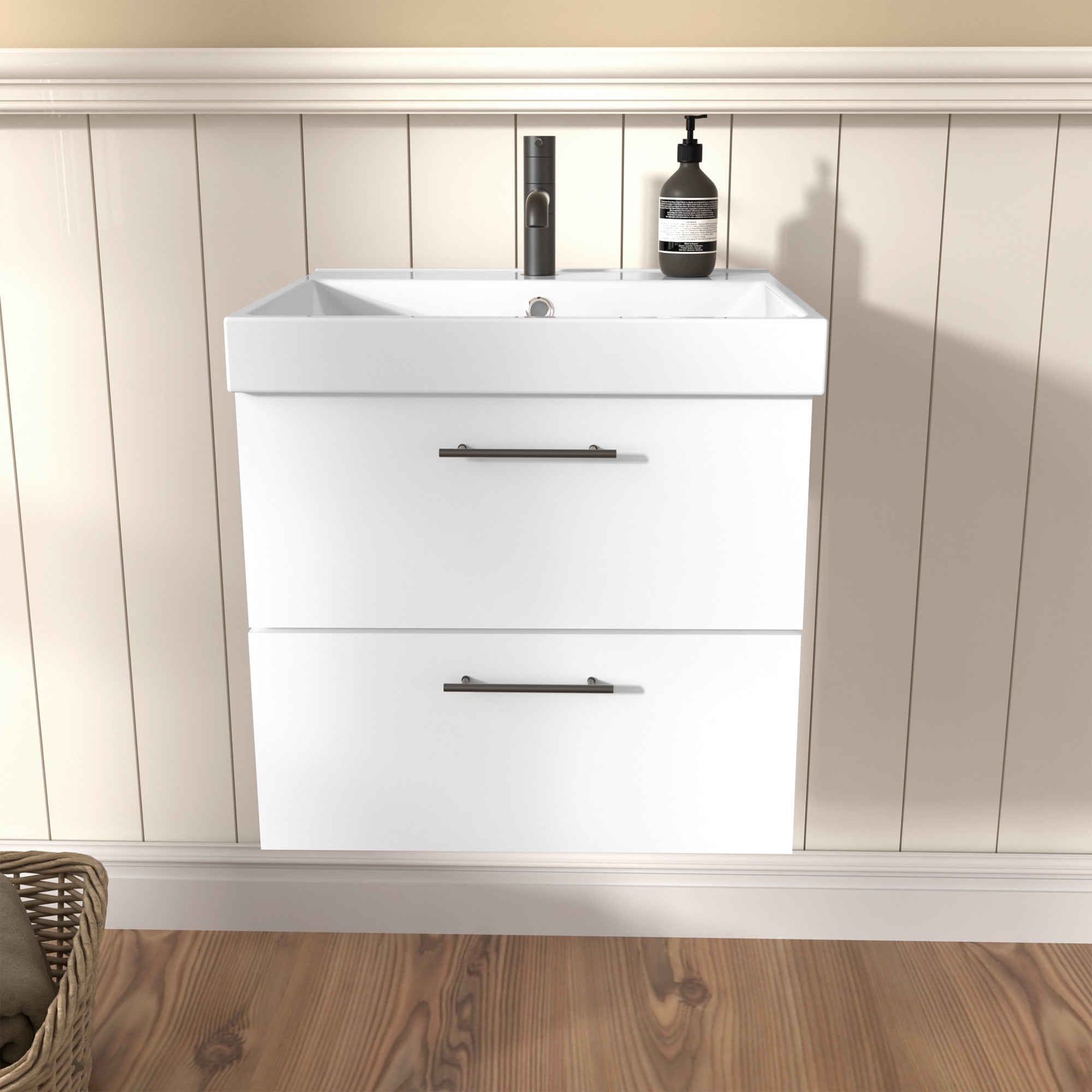 welltime Einbauwaschbecken »Trento Deluxe« Mit Nano Glasur in 51,61,81,101 und 121cm erhältlich.