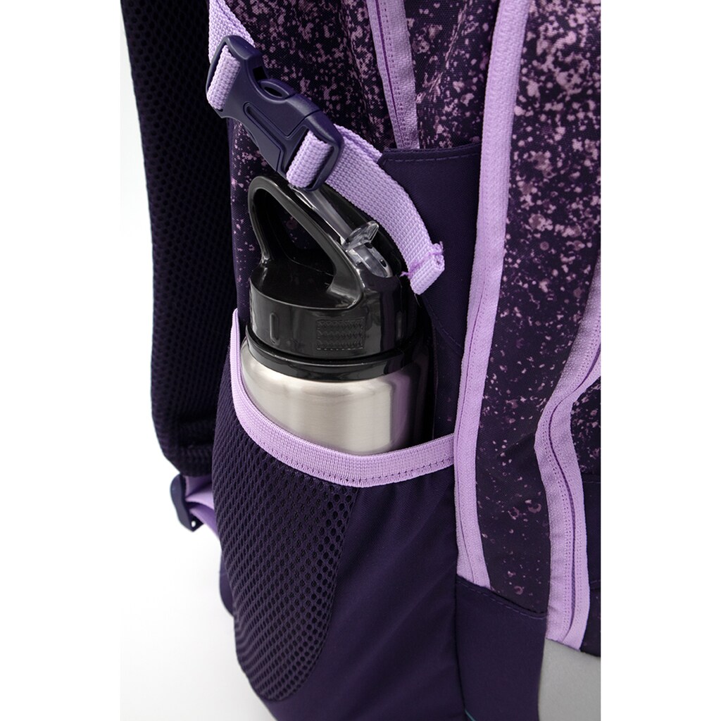 neoxx Schulrucksack »Active, Glitterally perfect«, reflektierende Details, aus recycelten PET-Flaschen