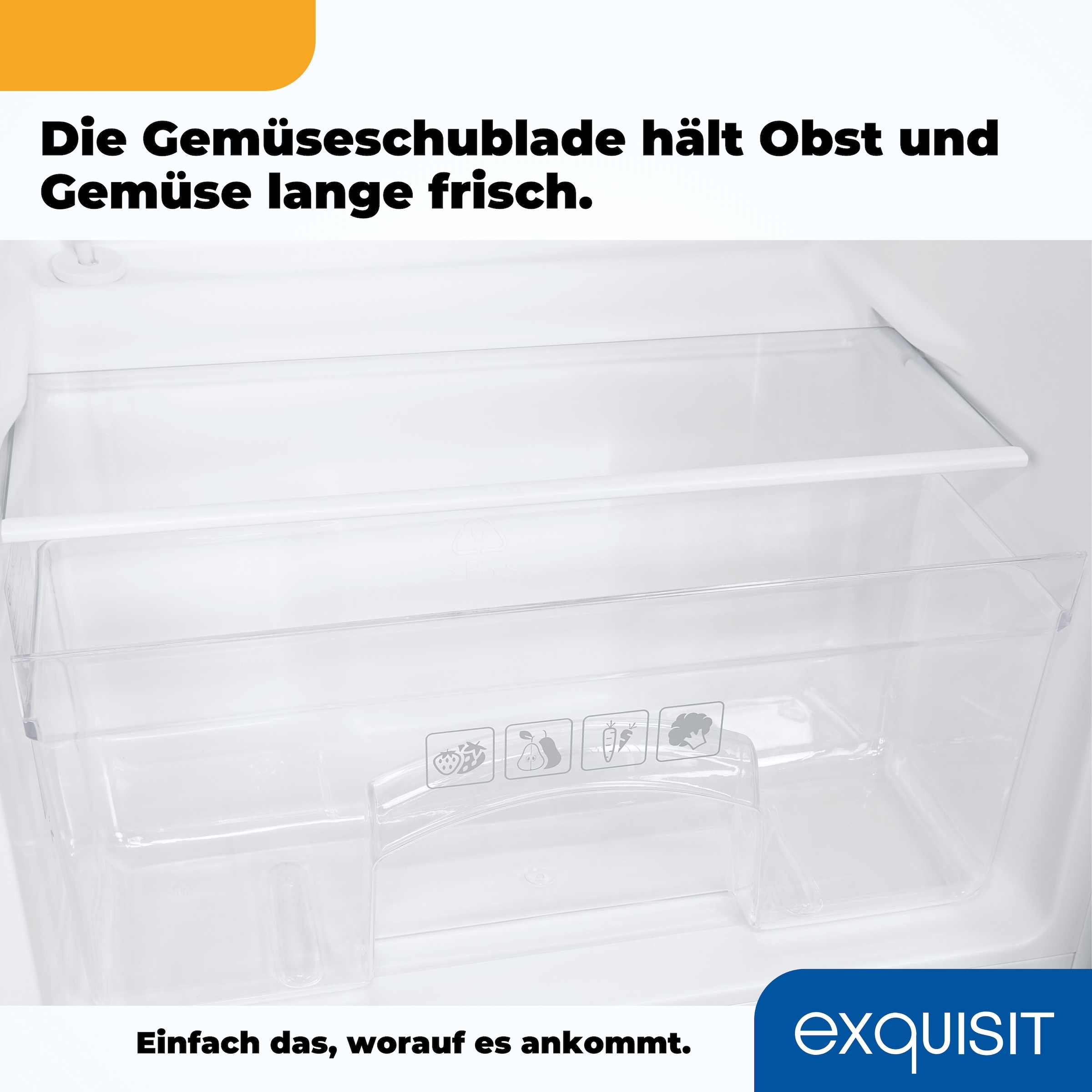 exquisit Vollraumkühlschrank »KS116-V-041E weiss«, 88 L Volumen