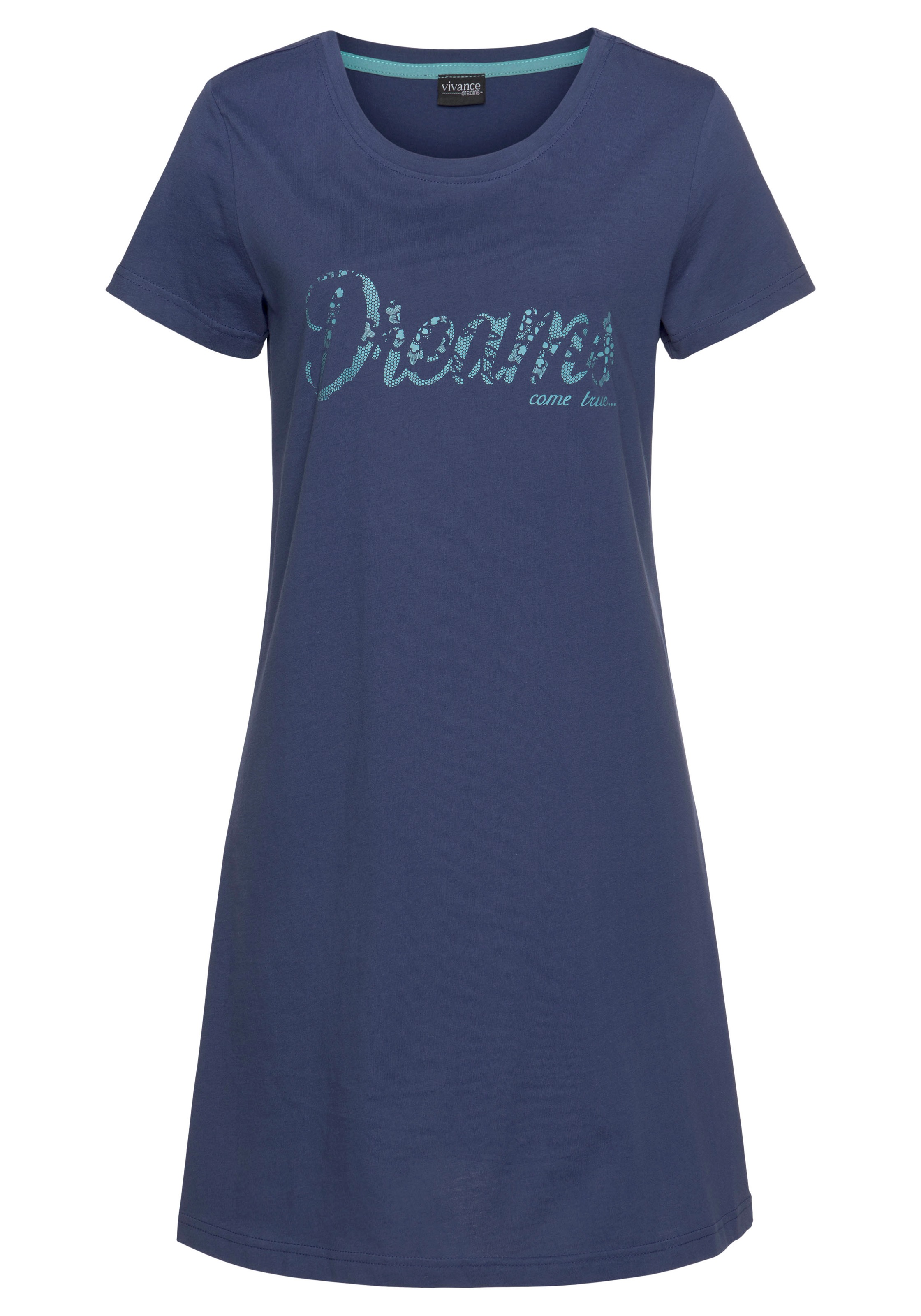 Vivance Dreams Sleepshirt, (2er-Pack), mit Print in Spitzenoptik