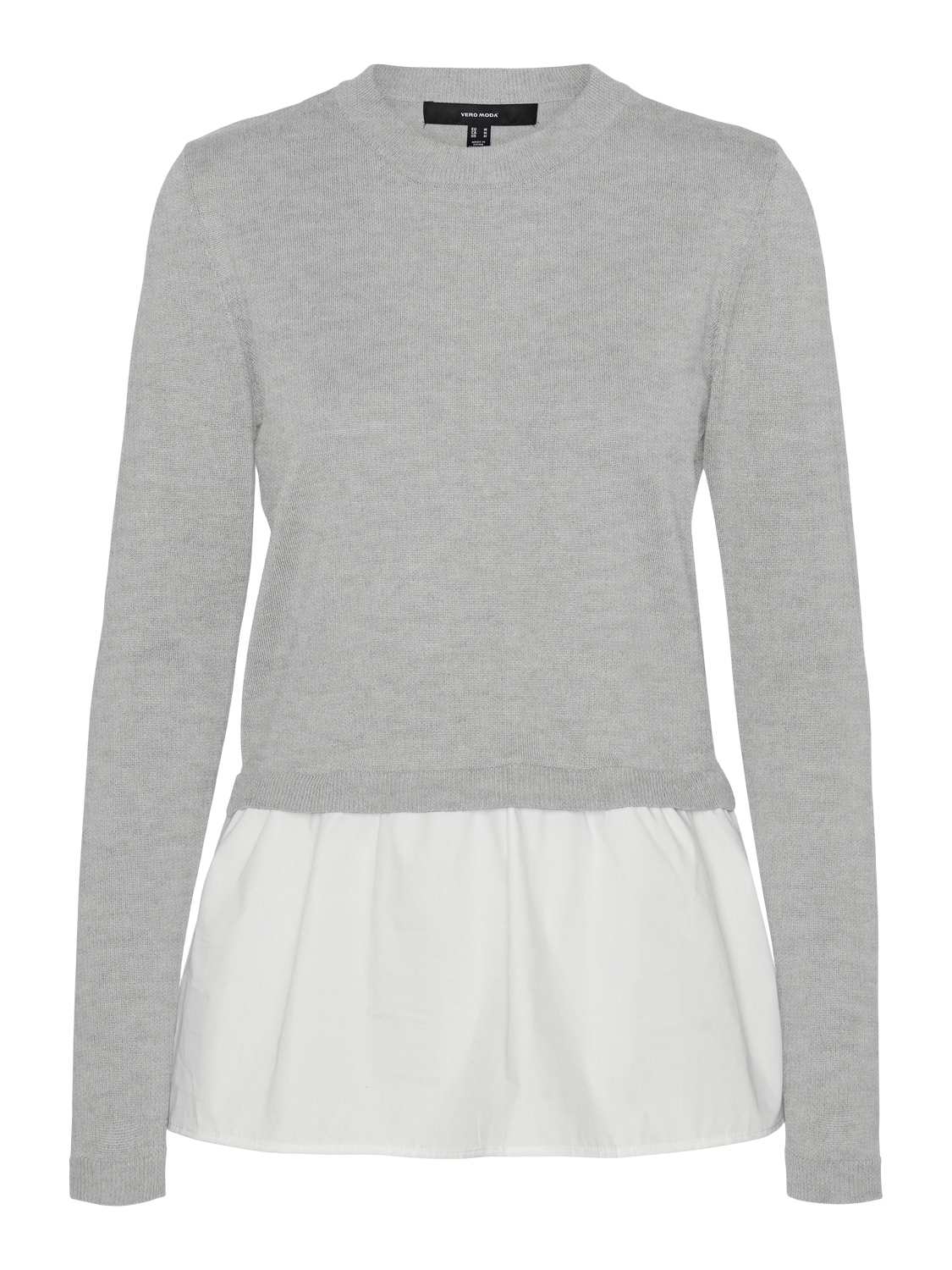 Vero Moda Rundhalspullover »VMJOSE LS O-NECK WVN MIX PULLOVER GA BOO«