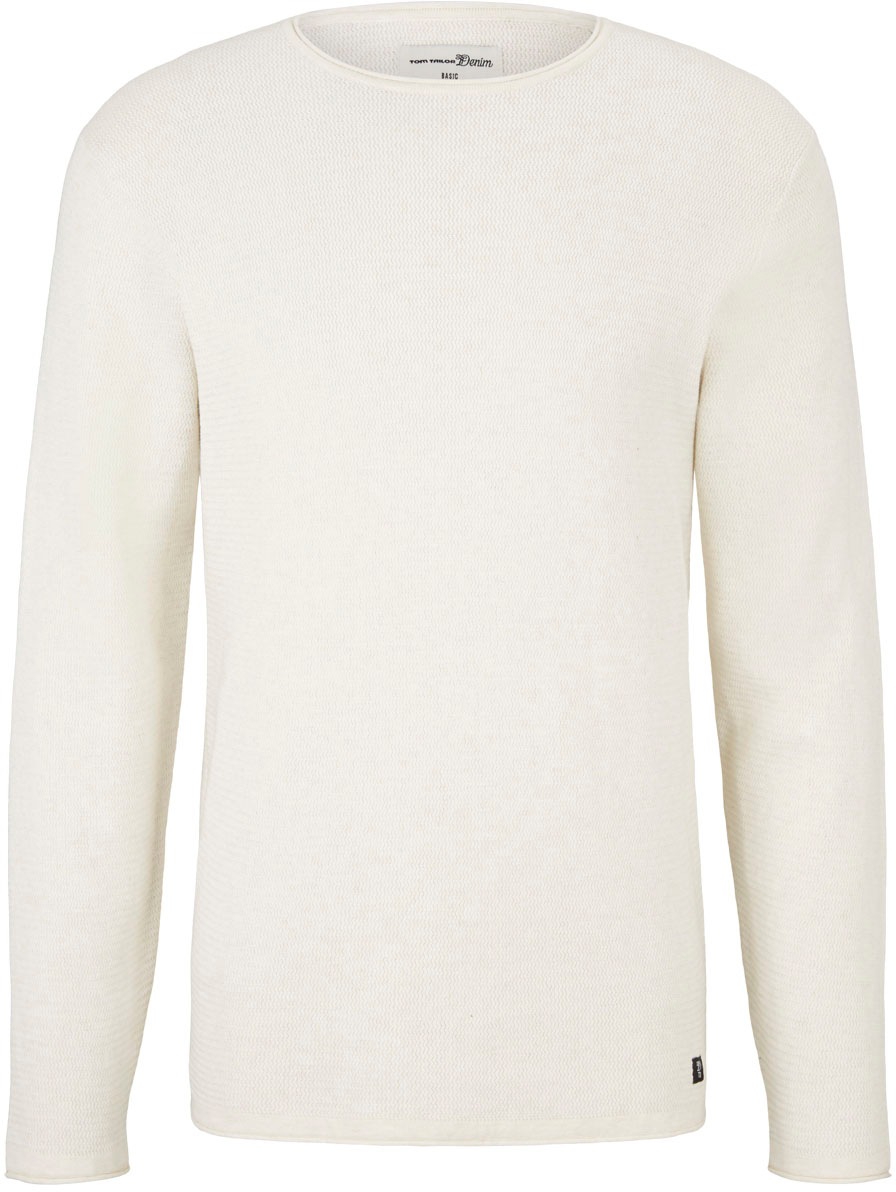 TOM TAILOR Denim Strickpullover mit dezenter Struktur