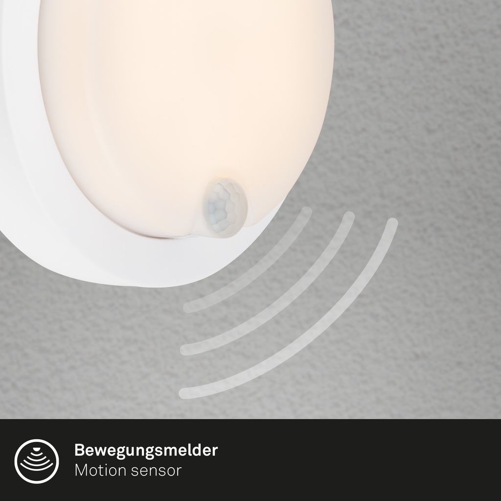 Briloner Leuchten Außen-Wandleuchte »Akku LED Außenwandleuchte mit Bewegungsmelder, Kunststoff, weiß«