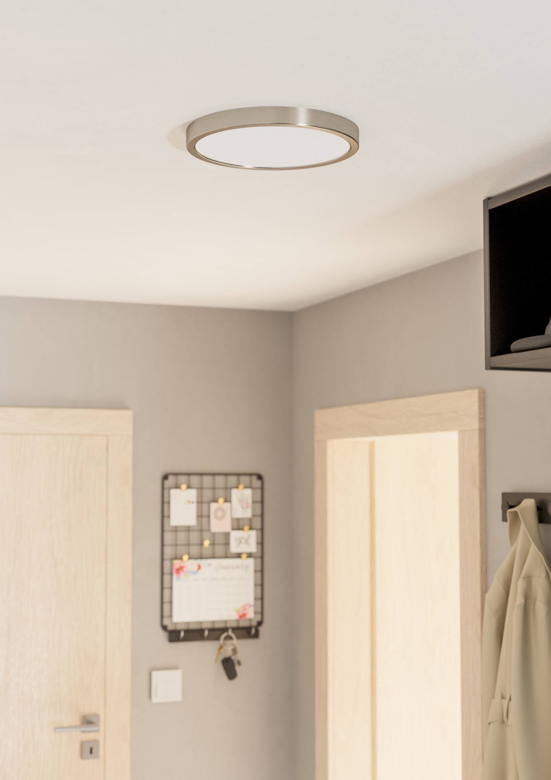 EGLO Aufbauleuchte »Fueva 5 Deckenlampe, Wohnzimmerlampe, Stahl und Kunststoff, Flurlampe« LED-Modul 1 Stk. Neutralweiß Ø 28,5 cm, Aufbauleuchte, Deckenlampe, Weiß, LED Aufbaulampe, Lampe