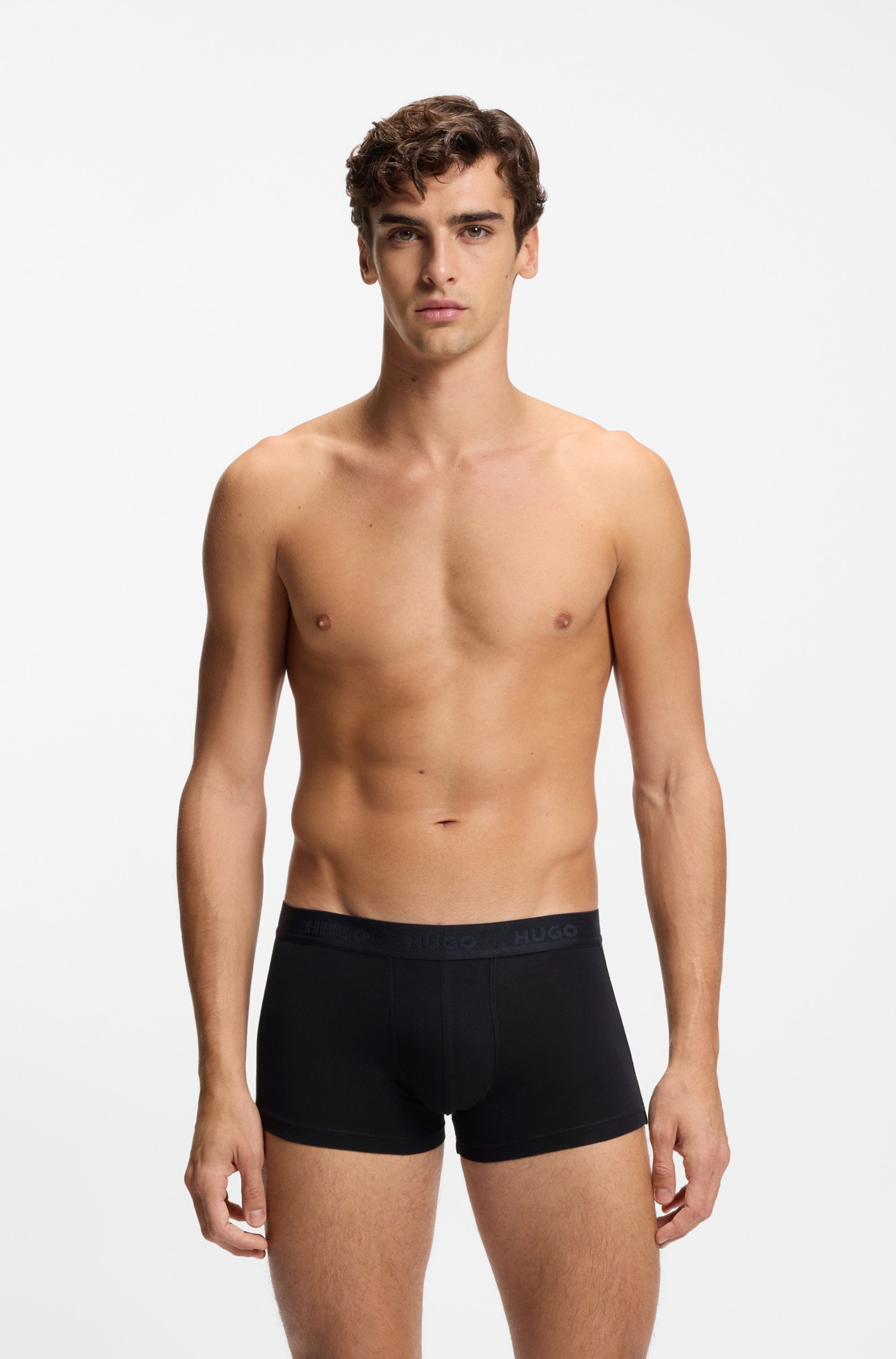 HUGO Underwear Trunk »TRUNK TRIPLET PACK« Packung, 3 Stk. mit Logoschriftzug auf dem Bund