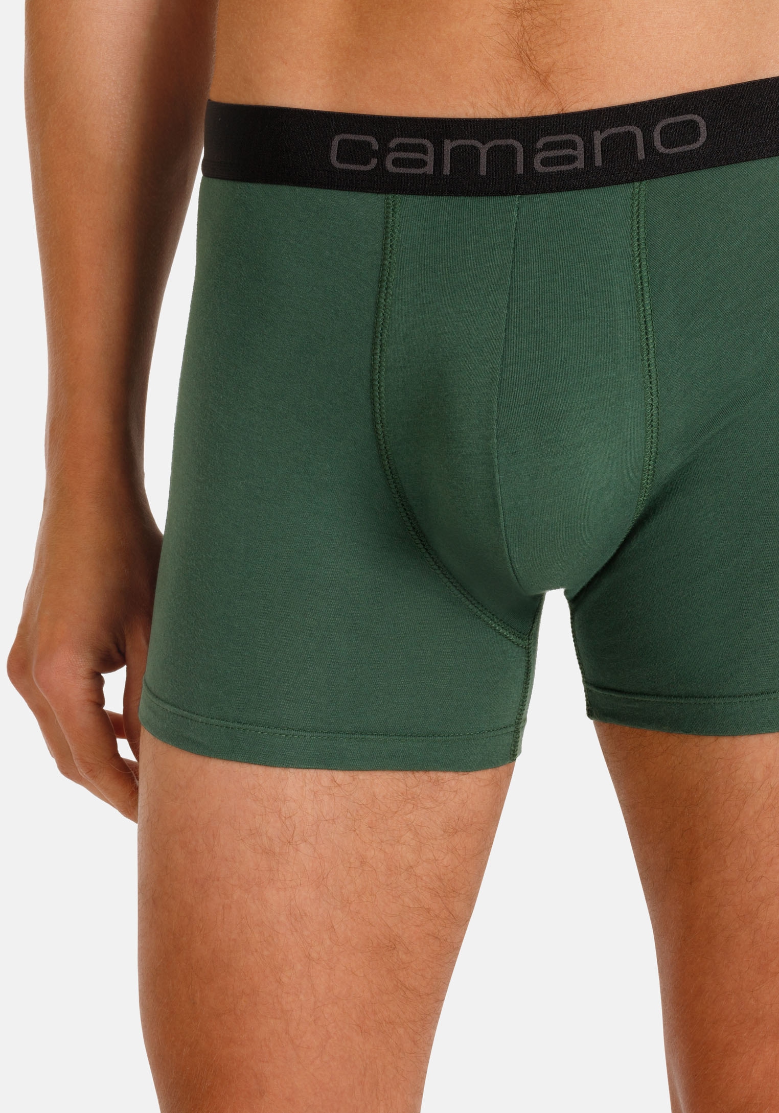 Camano Boxershorts »comfort«, (2er Pack), mit elastischem Logobund