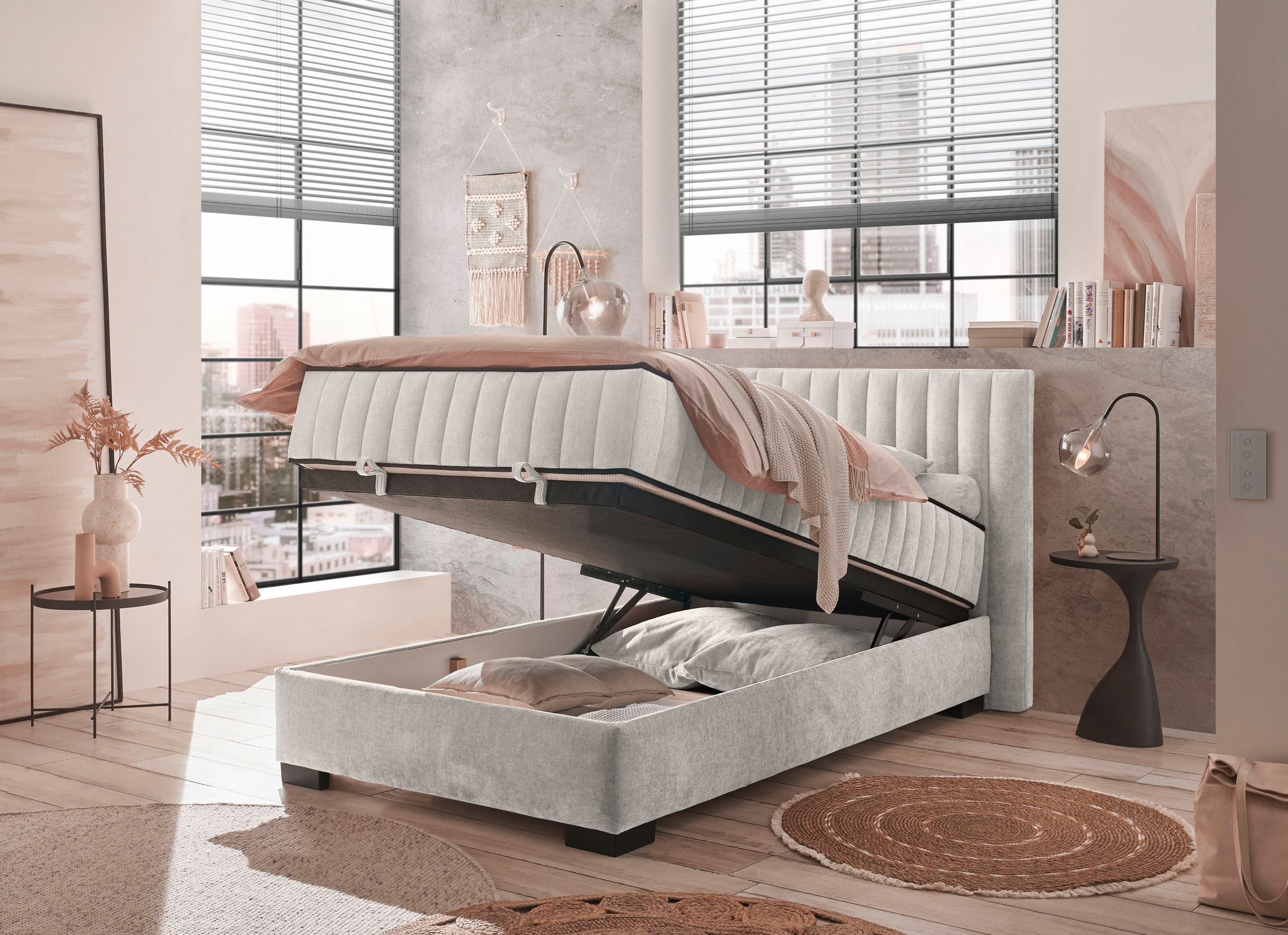 ED EXCITING DESIGN Boxbett »Nagol«, mit Bettkasten, mit Wendematratze, erhältlich in verschiedenen Breiten