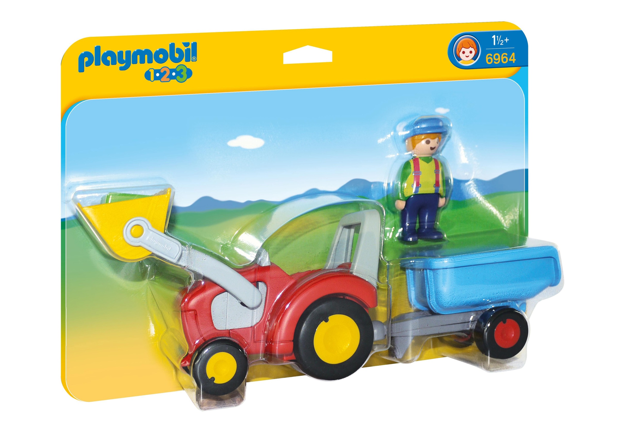 Playmobil® Konstruktions-Spielset »Traktor mit Anhänger (6964), Playmobil 1-2-3«, Made... kaufen