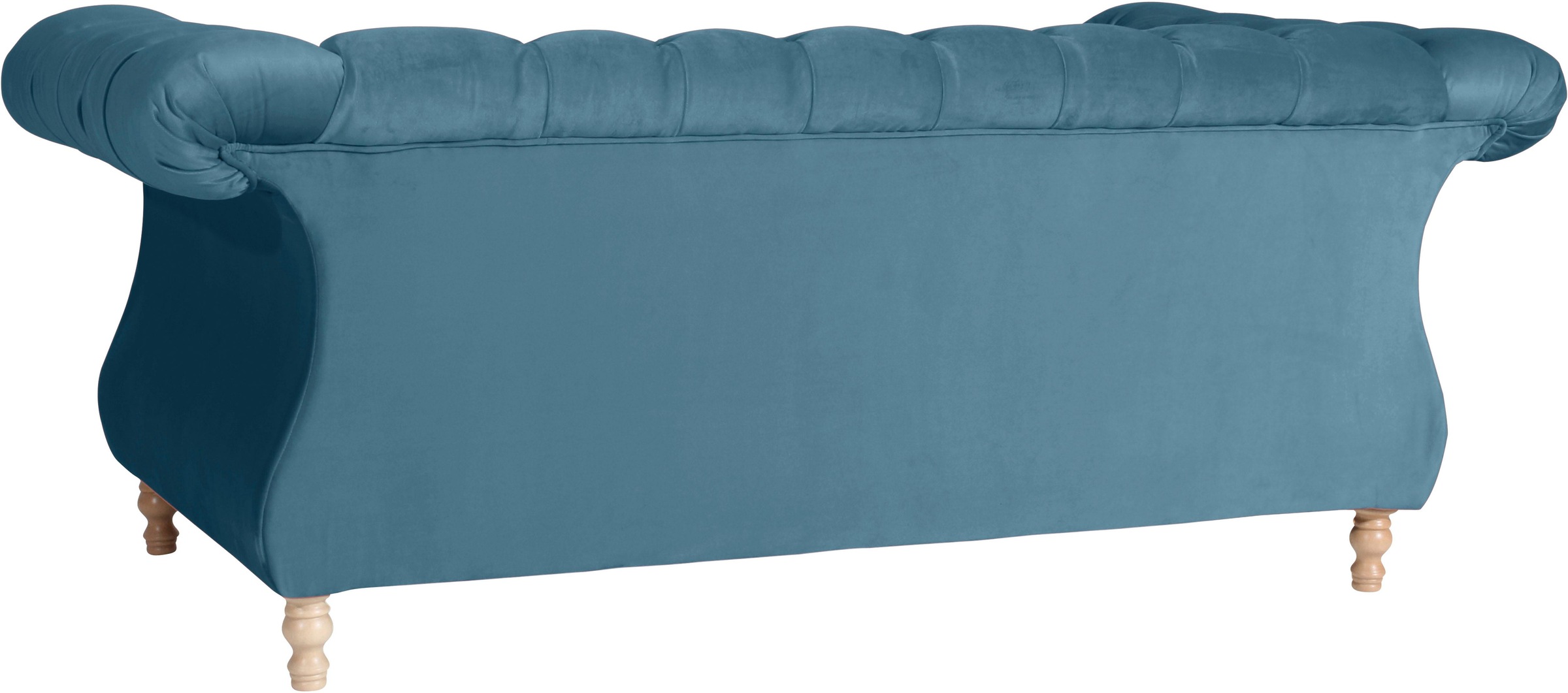 Max Winzer® Chesterfield-Sofa »Isabelle«, mit Knopfheftung & gedrechselten Füßen in Buche natur, Breite 200 cm