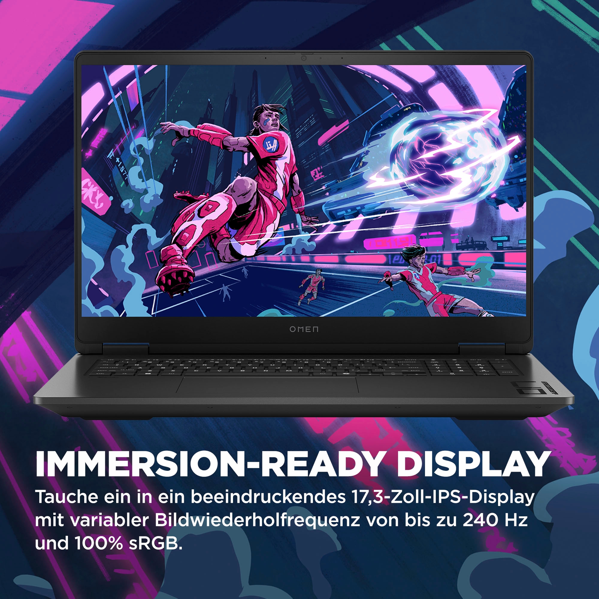 HP Gaming-Notebook »Omen 17-db1271ng« 43,94 cm / 17,3 ″ AMD Ryzen™ AI 7 GeForce RTX 5070 1.000 GB SSD