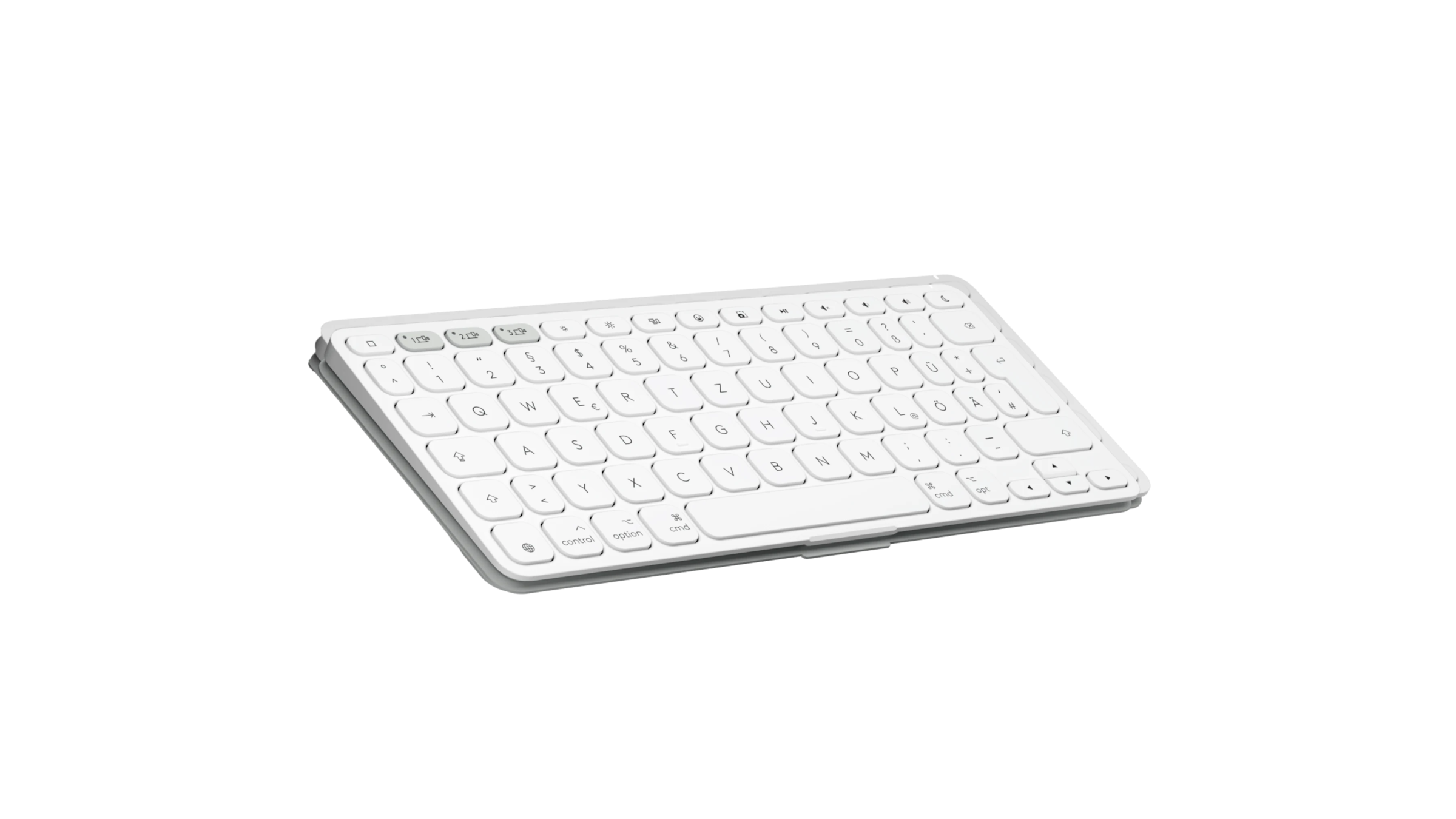 Logitech Gaming-Tastatur »Keys-To-Go 2 - PALE GREY - DEU - BT - N/A - WESTMID-511-APPLE«, Bluetooth Low Energy technology