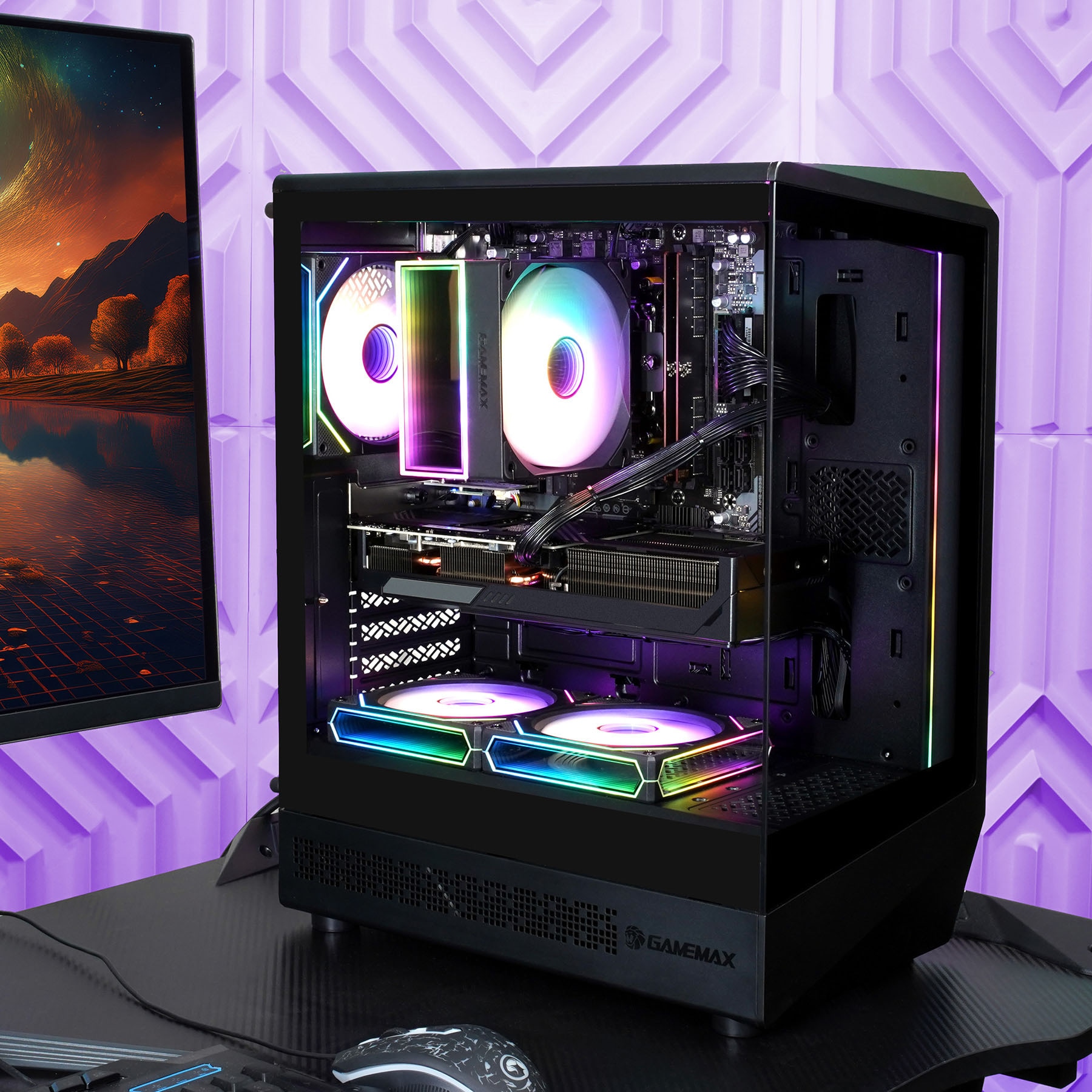 GAMEMAX Gaming-PC »VISTA COC AB 8194 AMD Ryzen 7 9700X 32GB DDR5 1TB SSD RX 9070 XT« Windows 11, DDR5 RAM