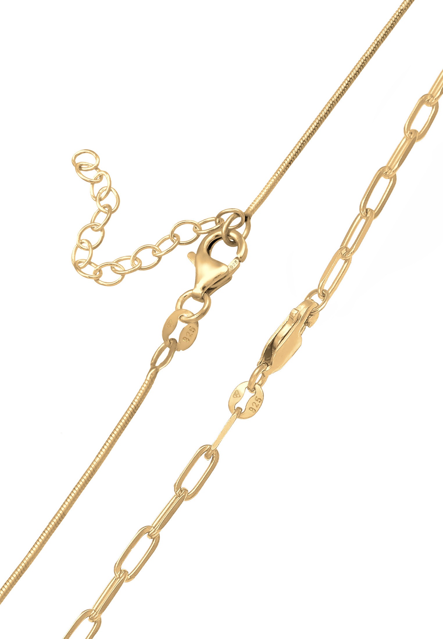 Elli Premium Choker »Schmuckset Choker Set Basic Schlangen Gliederkette 925 Silber«