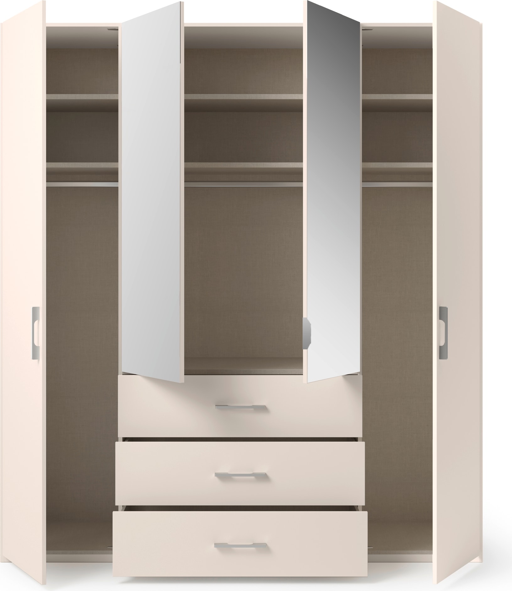 set one by Musterring Drehtürenschrank »Henderson« mit Spiegel und 3 Schubladen, inkl. Fachböden und Kleiderstangen