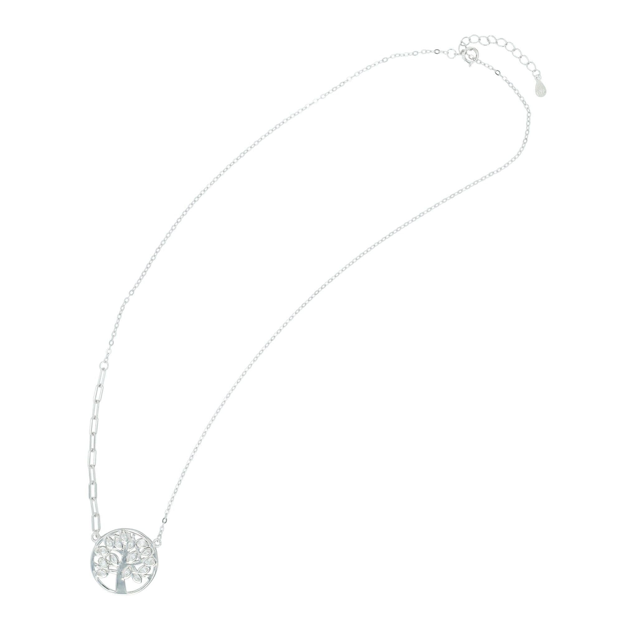 Adelia´s Gliederkette »Damen Halskette ¿ Lebensbaum aus 925 Silber 43 cm«