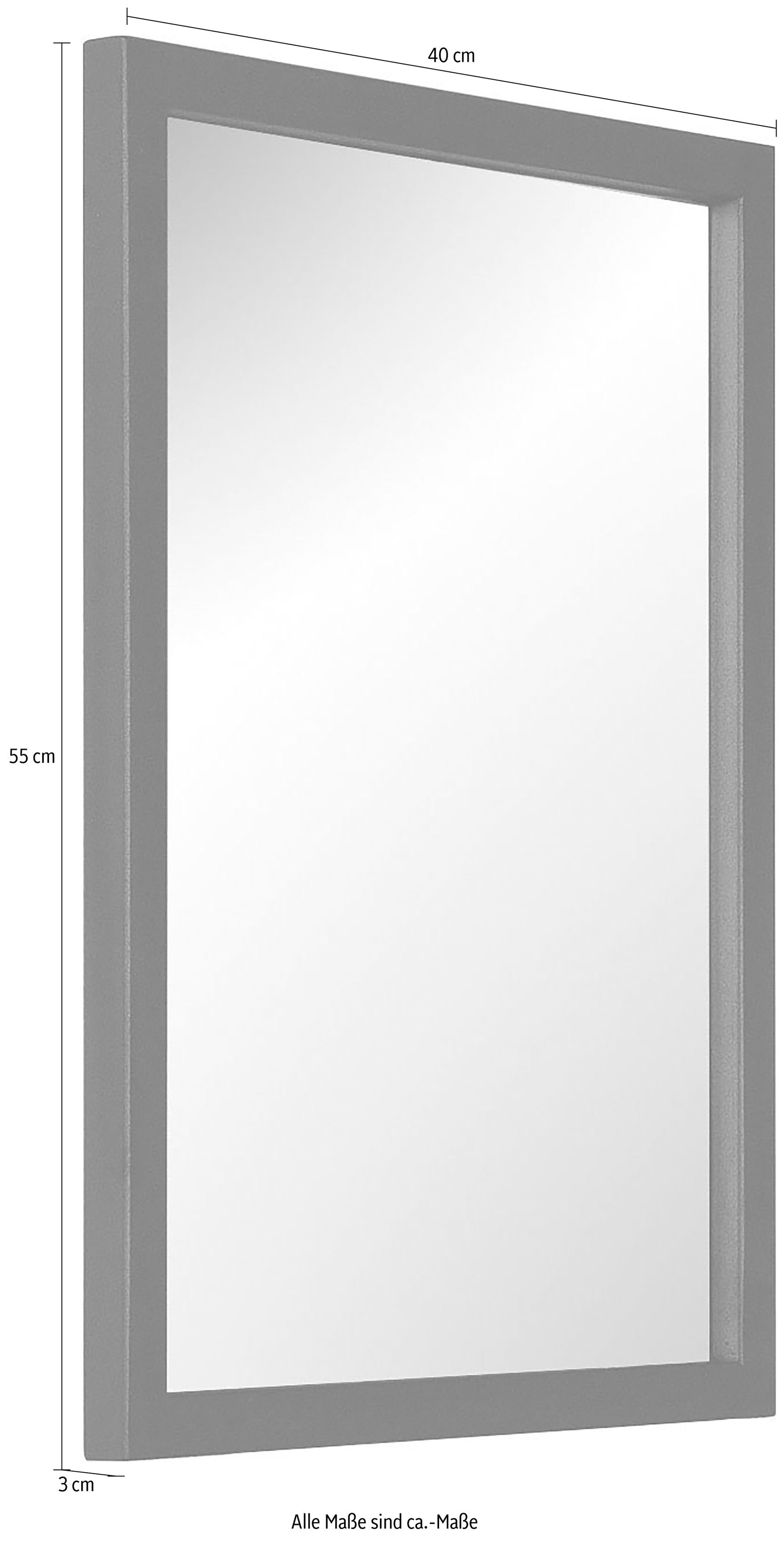 Spinder Design Wandspiegel »SENZA« Metall, Breite 40 cm, Horizontal und vertikal befestigbar