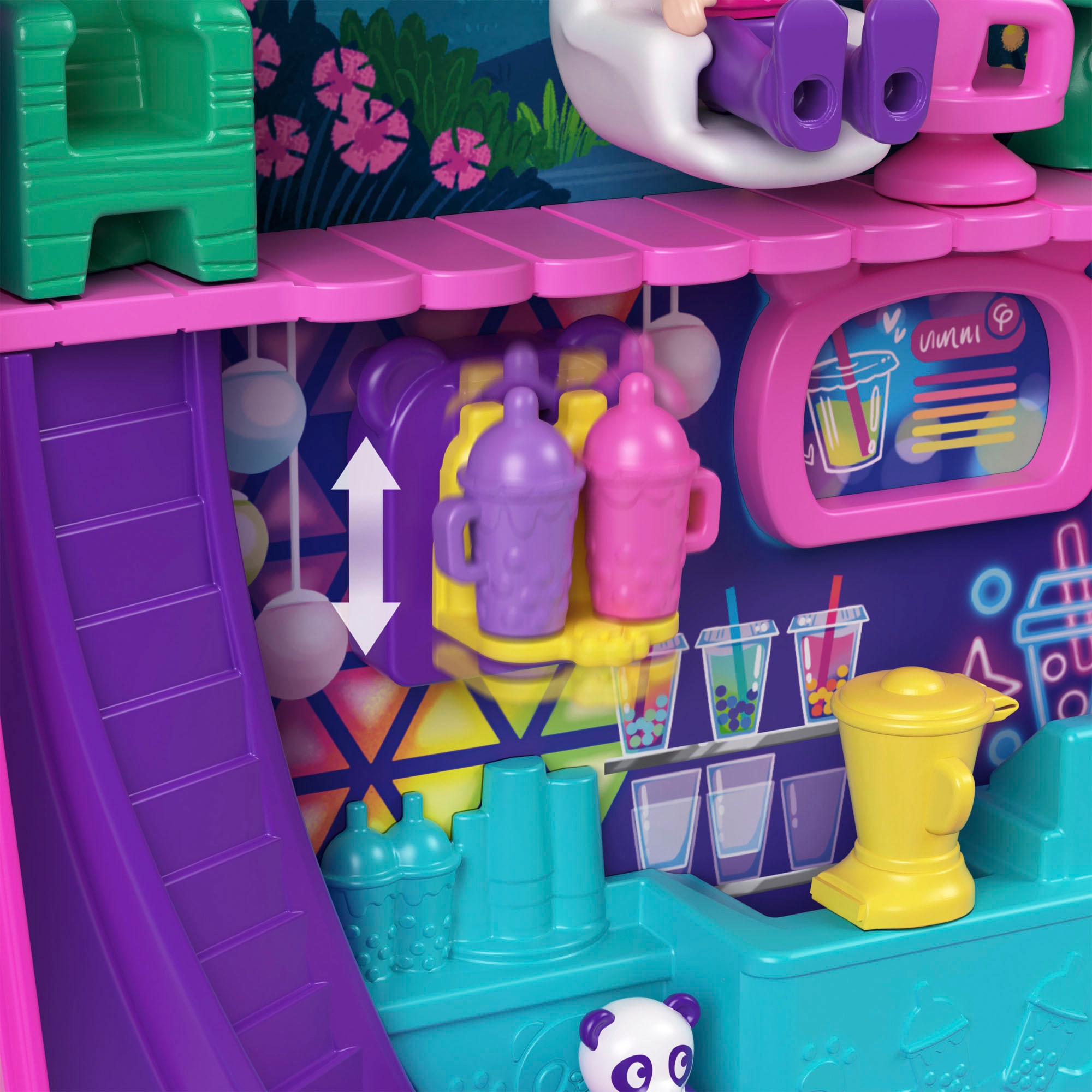 Polly Pocket Spielwelt »Bubble Tea Pandaschatulle«, mit 2 Puppen und Zubehör