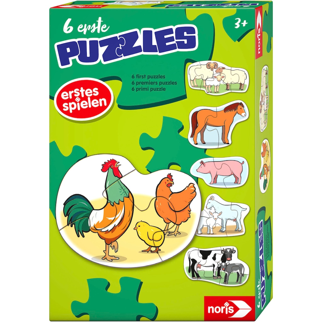 Noris Puzzle »6 erste Puzzles - Bauernhoftiere«