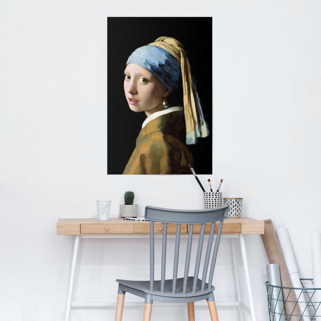 Reinders! Poster »Poster Das Mädchen mit dem Perlenohrgehänge Jan Vermeer«, Menschen, (1 St.)